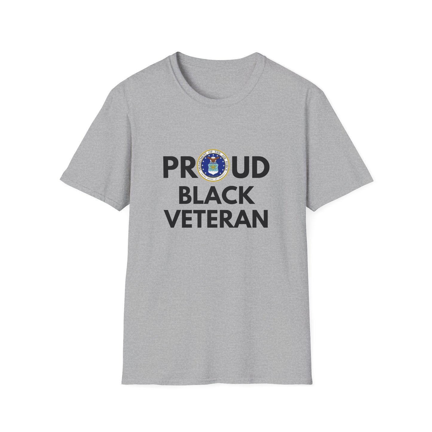 Air Force Proud Black Veteran - Unisex Softstyle T-Shirt
