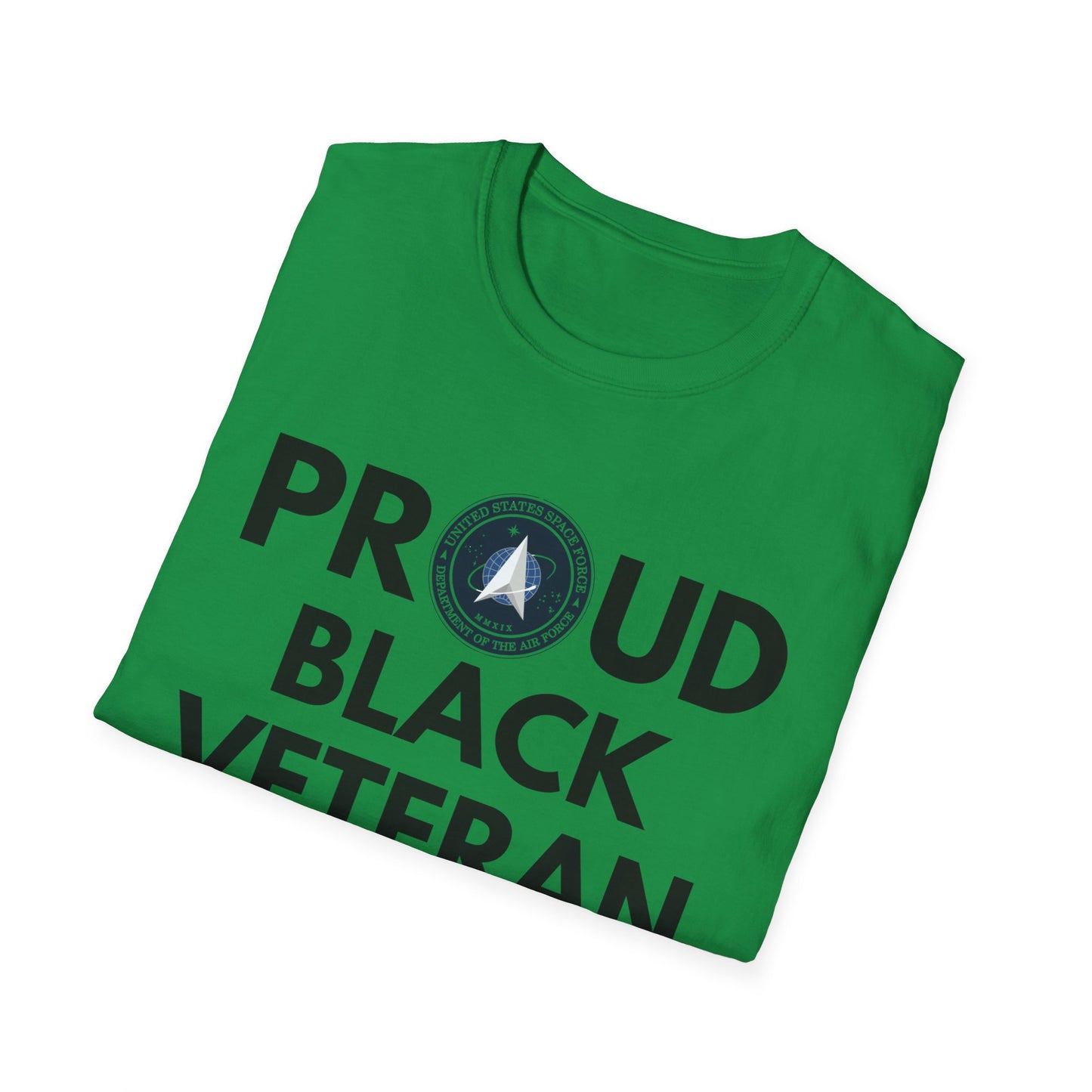 Space Force Proud Black Veteran - Unisex Softstyle T-Shirt