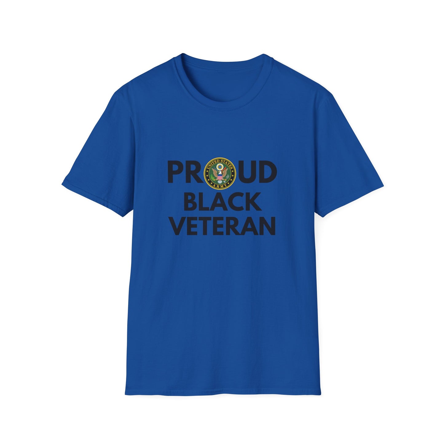 Army Proud Black Veteran - Unisex Softstyle T-Shirt