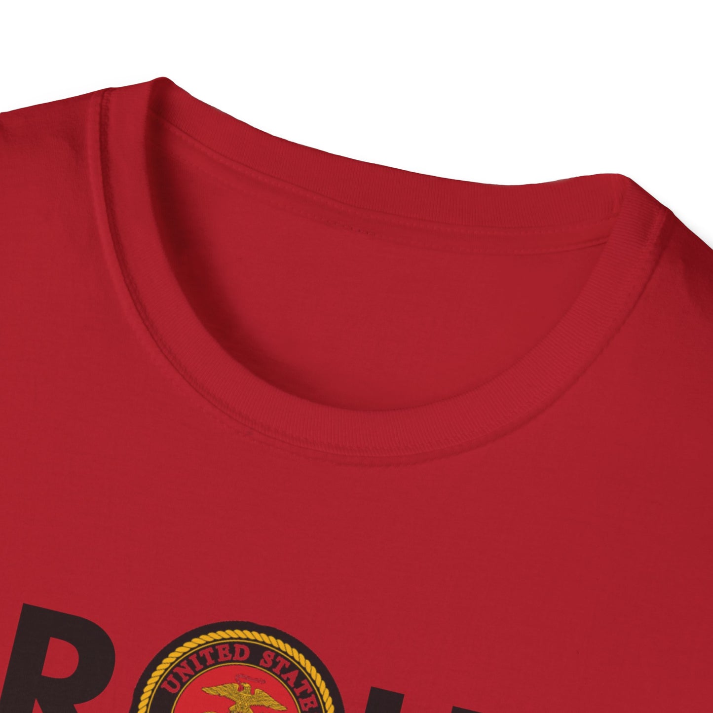 Marine Proud Black Veteran - Unisex Softstyle T-Shirt