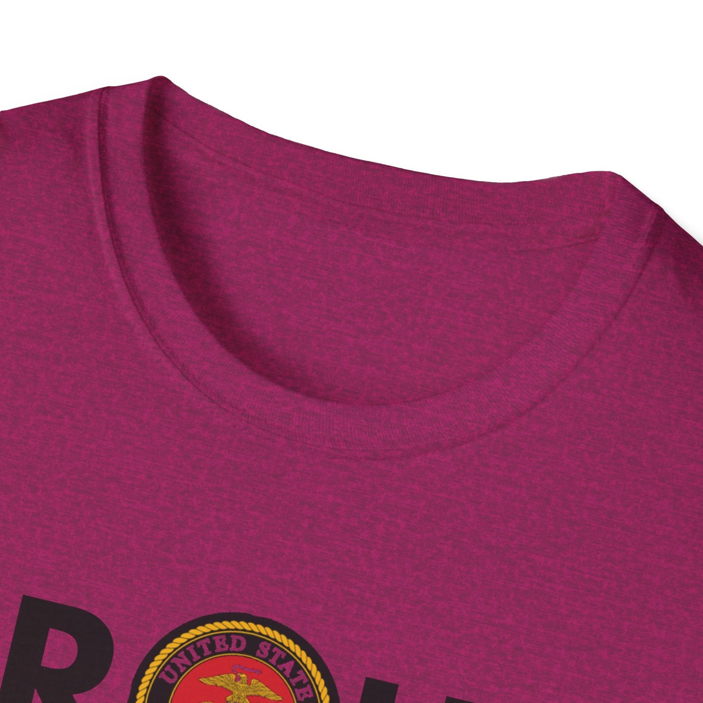 Marine Proud Black Veteran - Unisex Softstyle T-Shirt