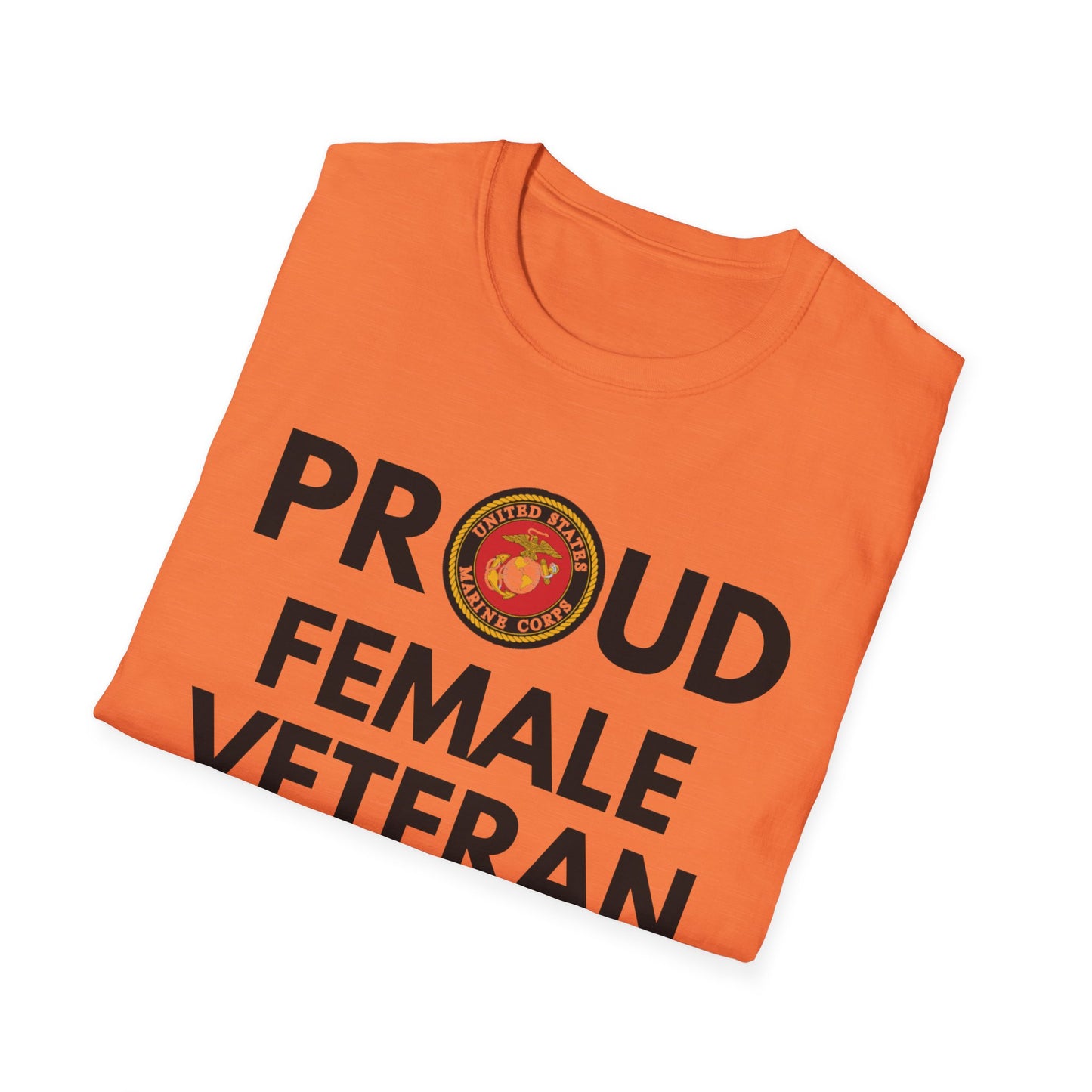 Marine Female Veteran - Unisex Softstyle T-Shirt
