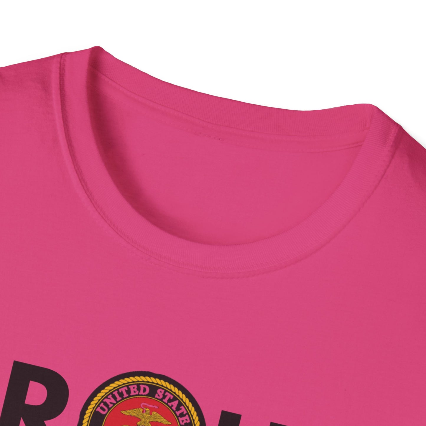 Marine Proud Black Veteran - Unisex Softstyle T-Shirt