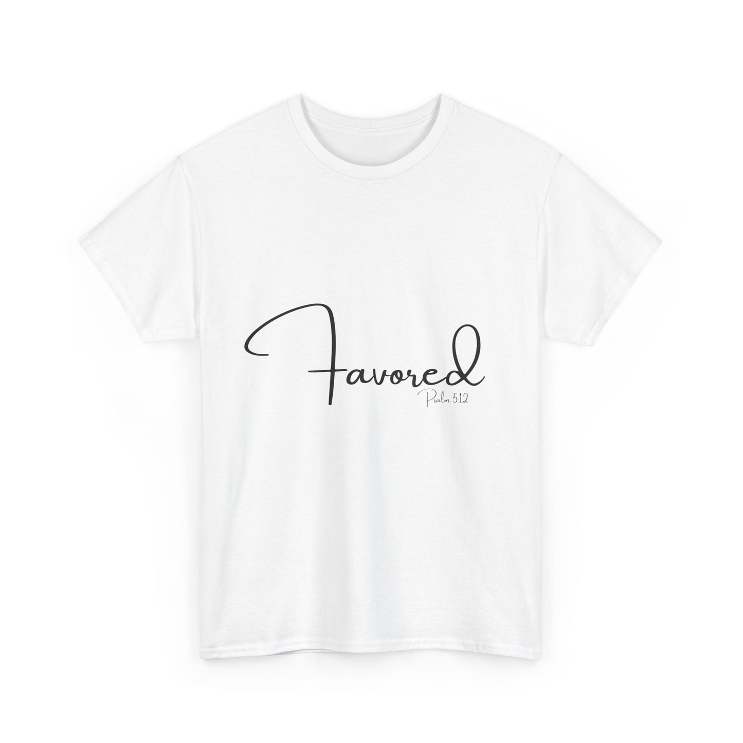 Favored - Psalm 5:12 Unisex Heavy Cotton Tee