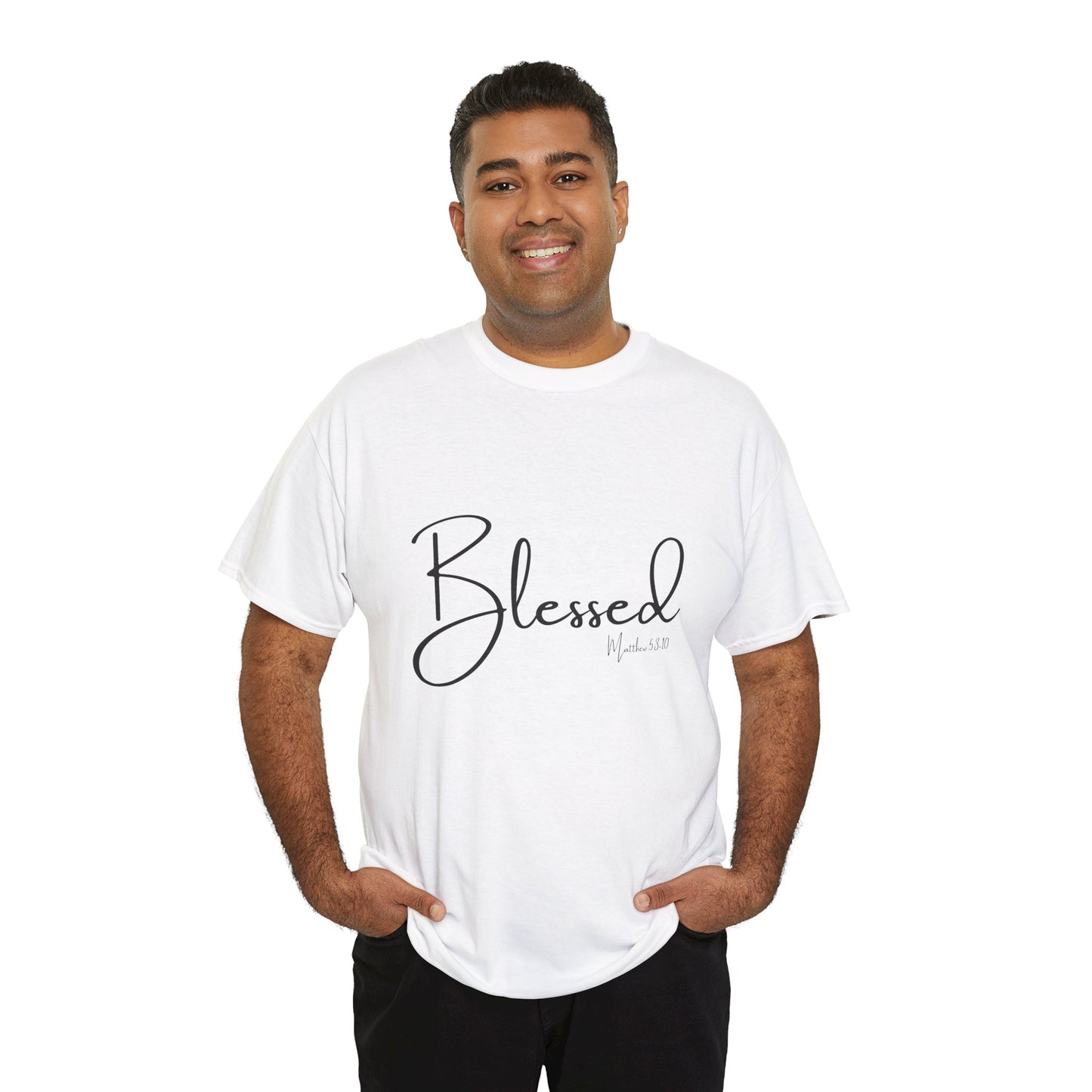 Blessed - Matthew 5:3-10 Unisex Heavy Cotton Tee
