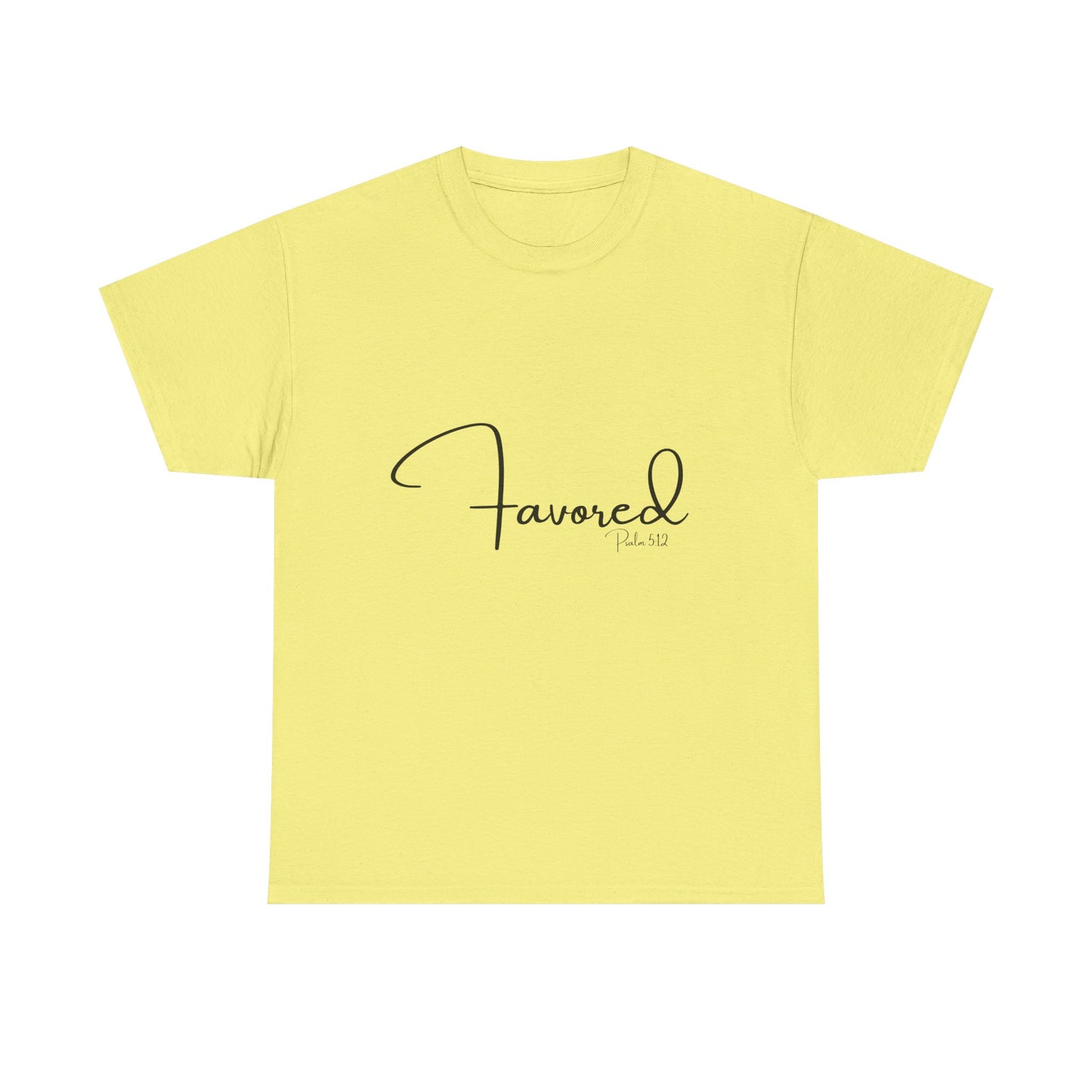 Favored - Psalm 5:12 Unisex Heavy Cotton Tee