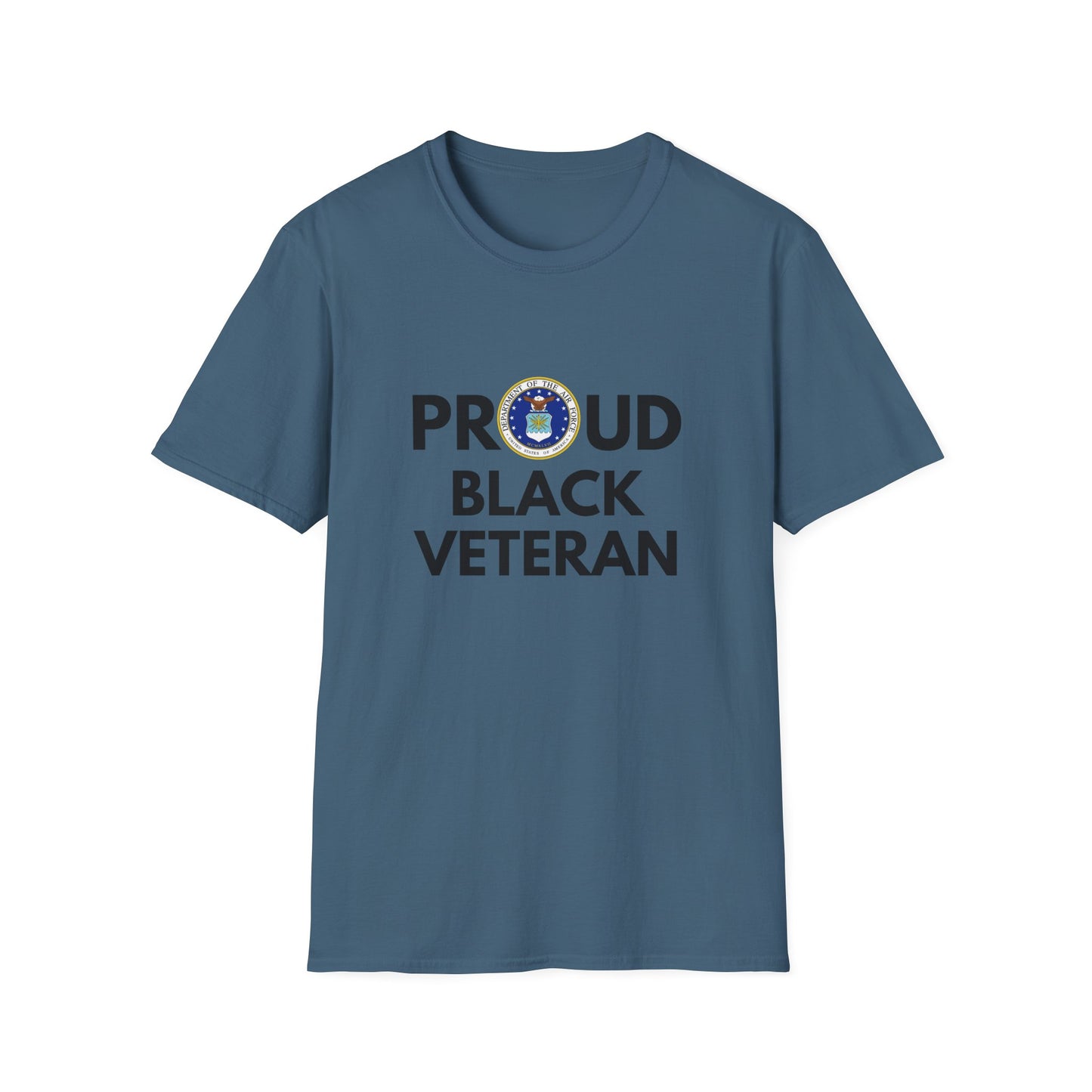 Air Force Proud Black Veteran - Unisex Softstyle T-Shirt