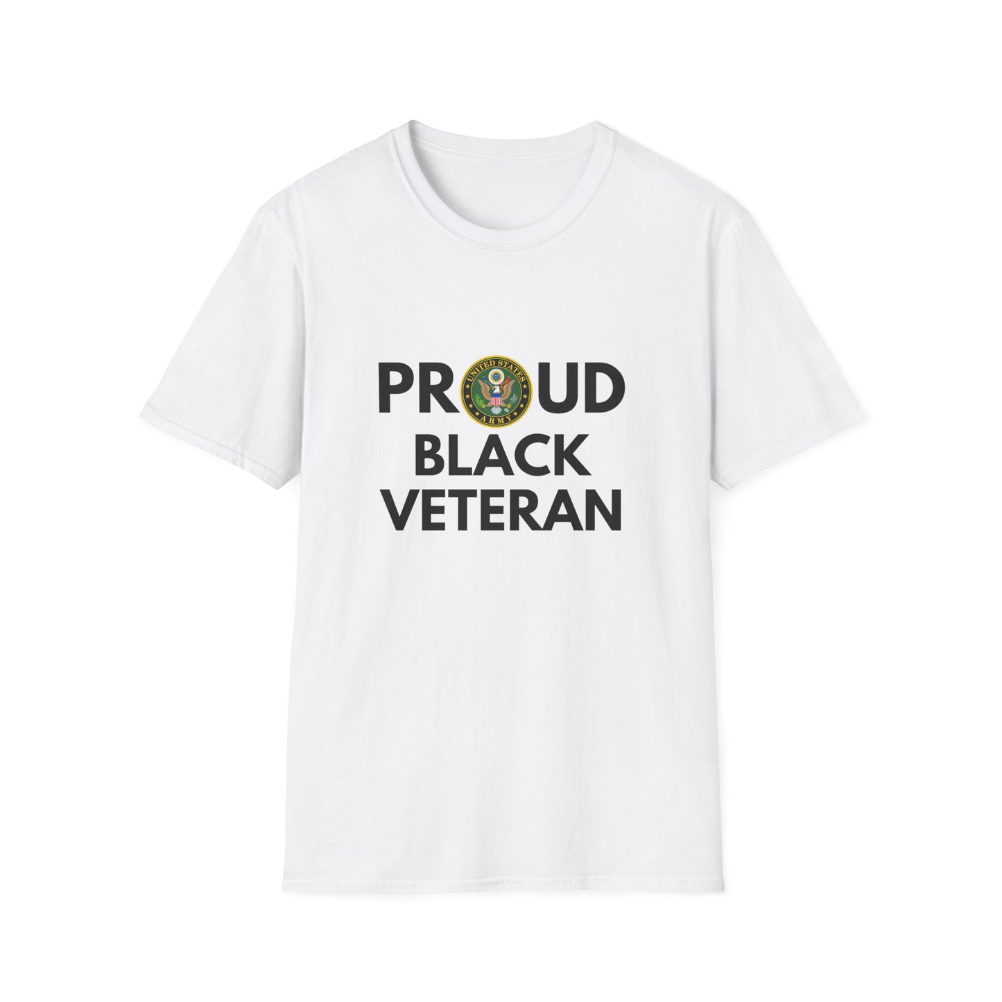 Army Proud Black Veteran - Unisex Softstyle T-Shirt
