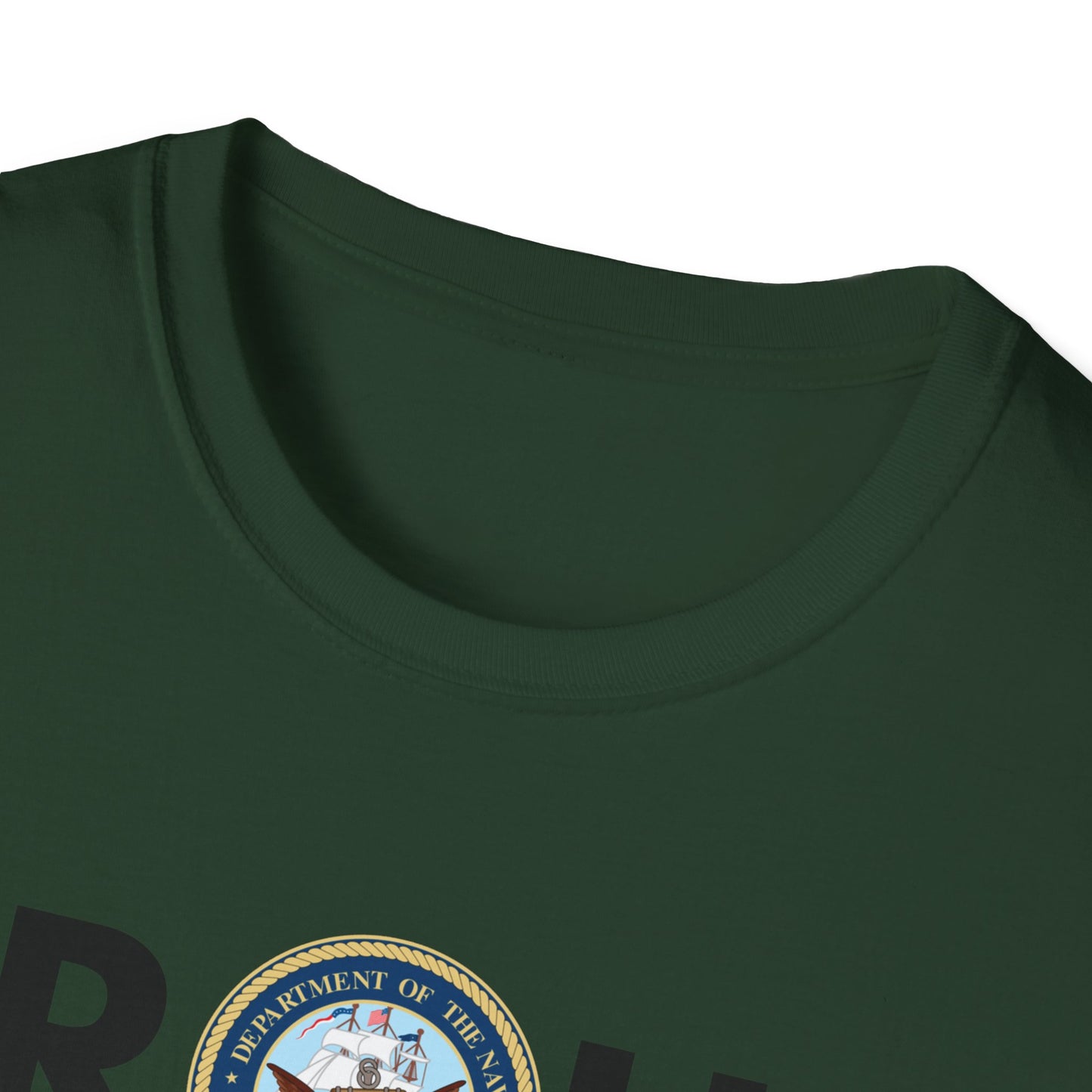 Navy Proud Black Veteran - Unisex Softstyle T-Shirt