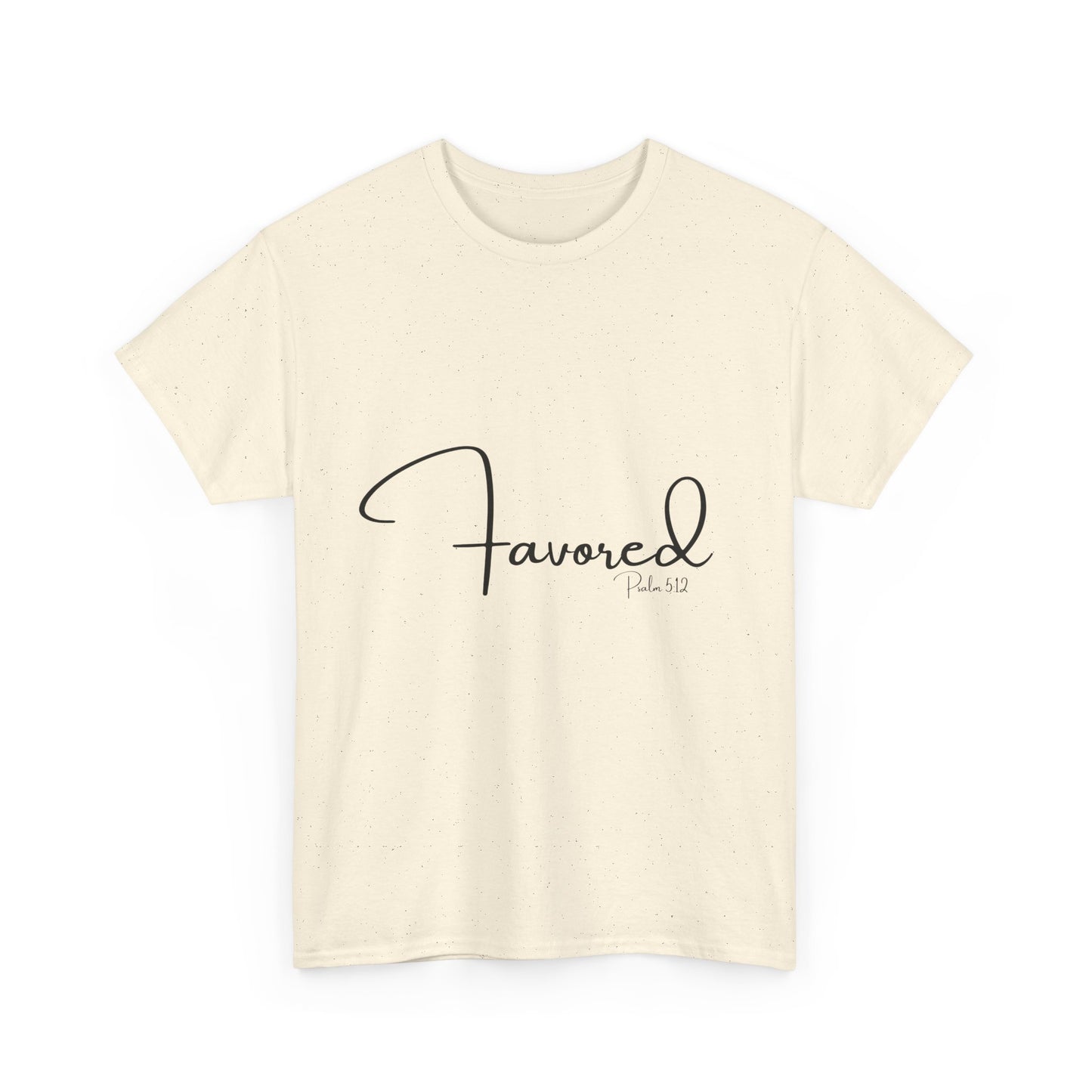 Favored - Psalm 5:12 Unisex Heavy Cotton Tee