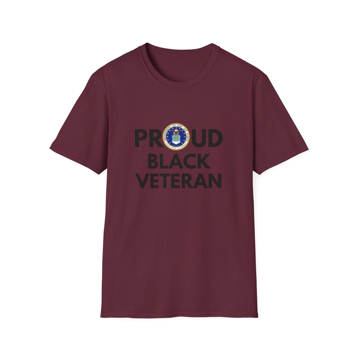 Air Force Proud Black Veteran - Unisex Softstyle T-Shirt