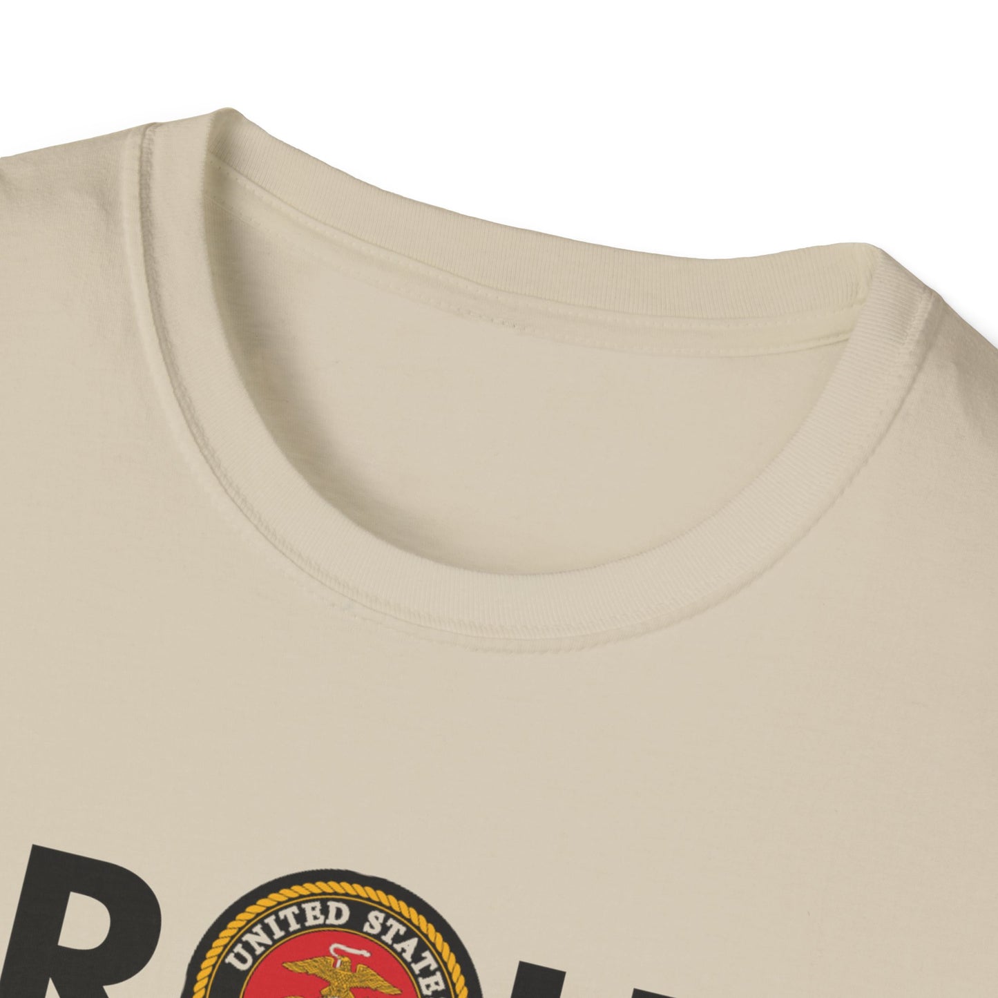 Marine Proud Black Veteran - Unisex Softstyle T-Shirt