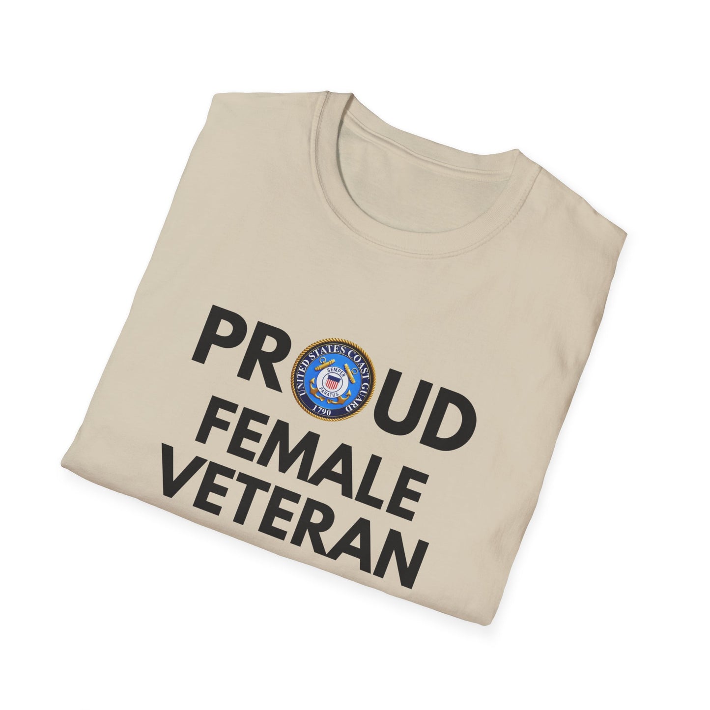 Coast Guard Female Veteran - Unisex Softstyle T-Shirt