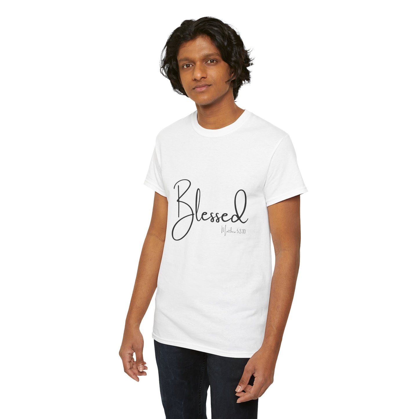 Blessed - Matthew 5:3-10 Unisex Heavy Cotton Tee