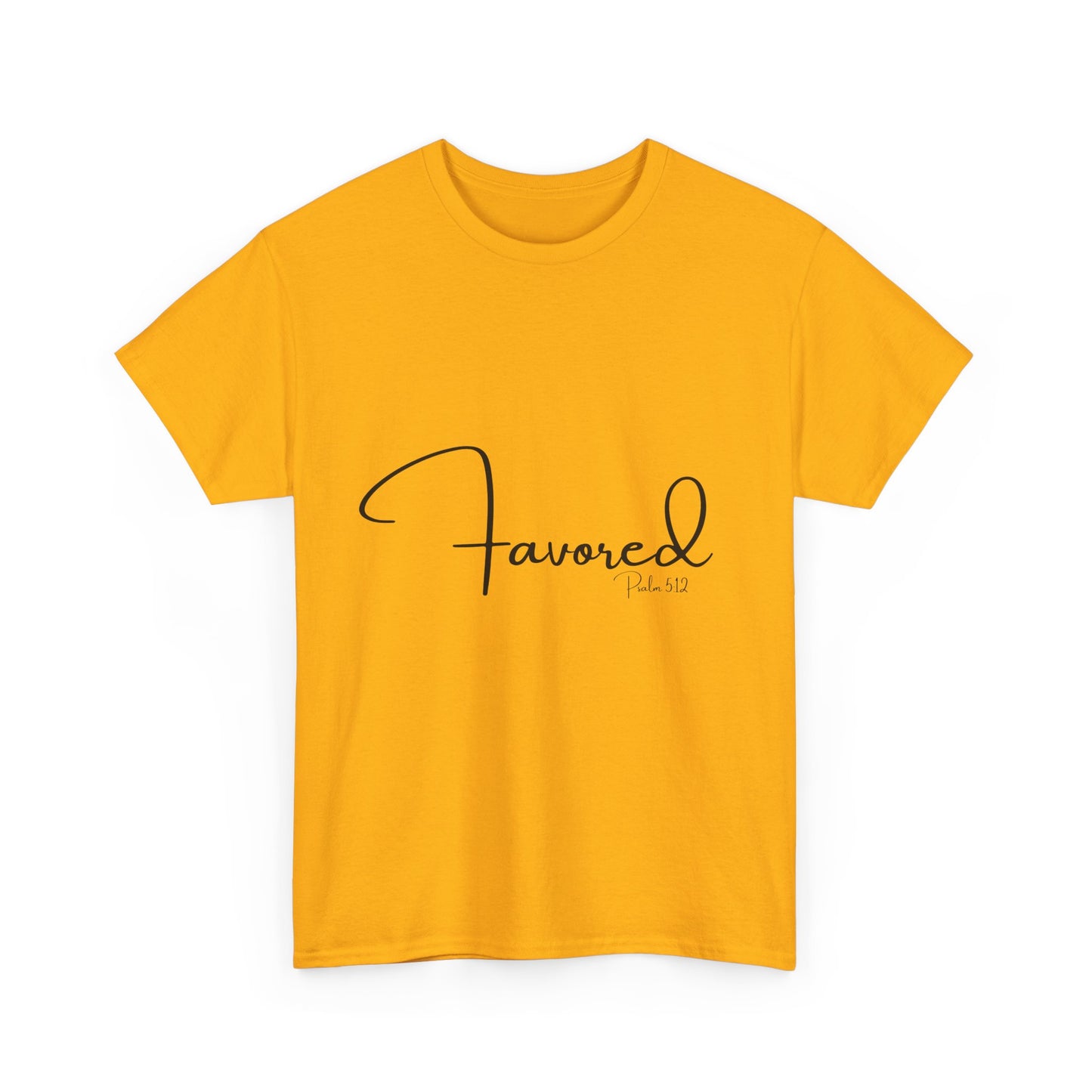 Favored - Psalm 5:12 Unisex Heavy Cotton Tee