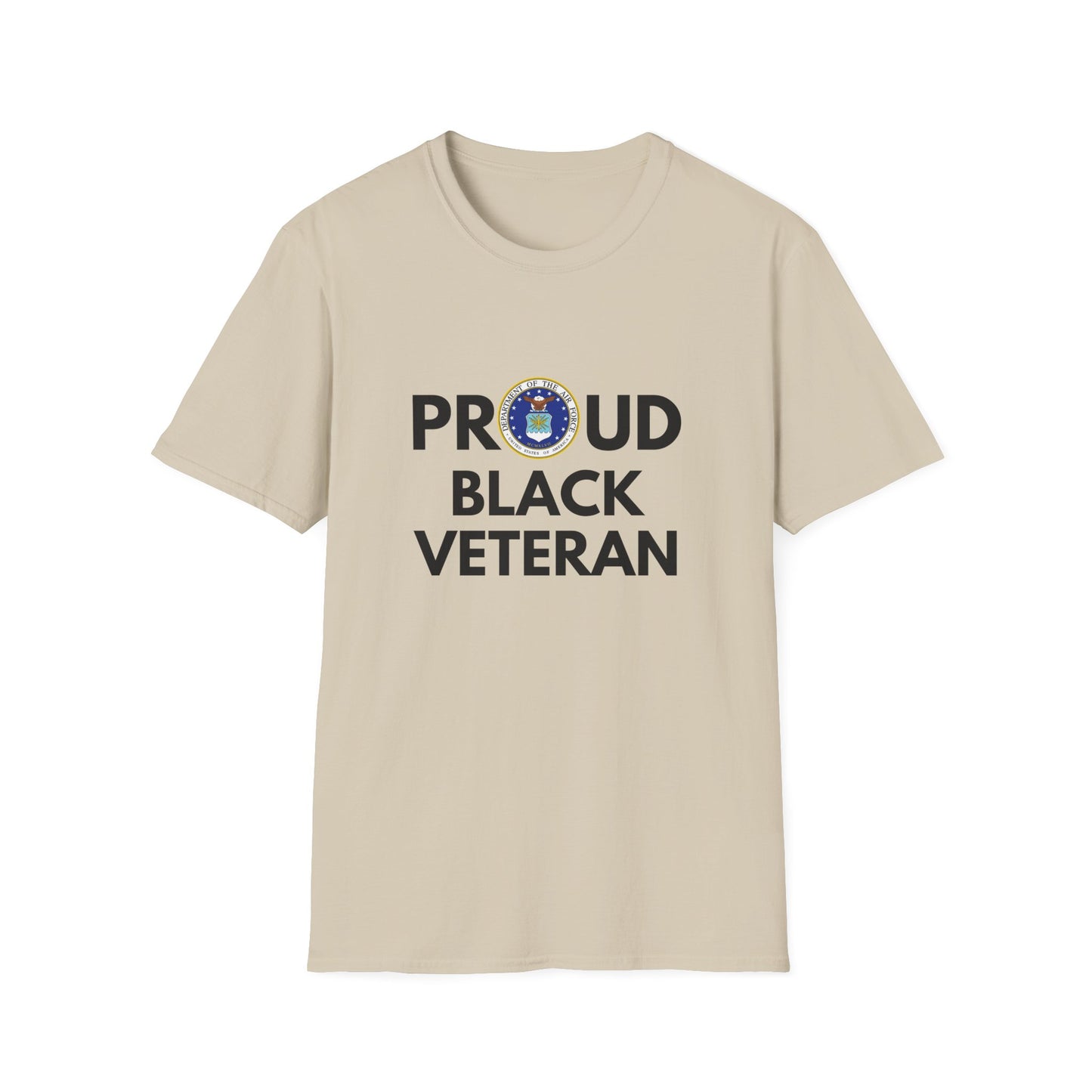 Air Force Proud Black Veteran - Unisex Softstyle T-Shirt