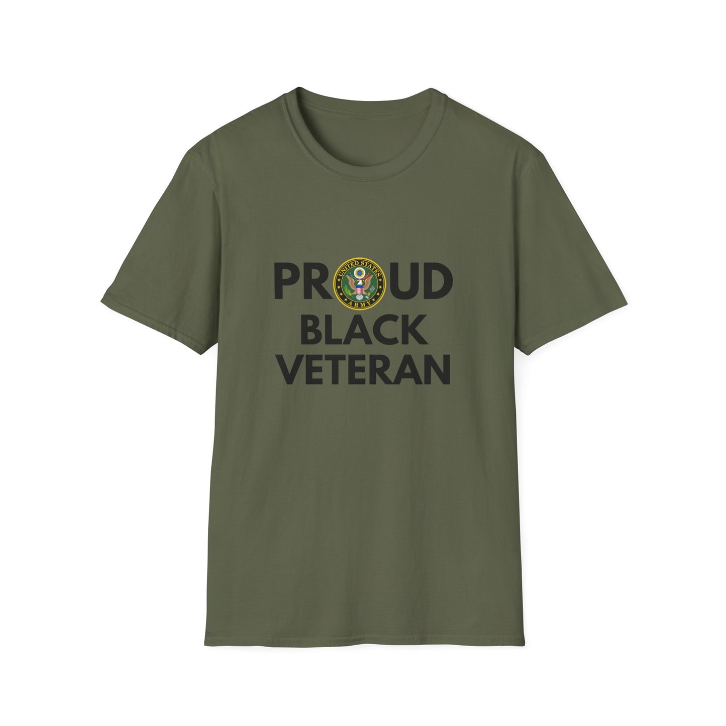 Army Proud Black Veteran - Unisex Softstyle T-Shirt