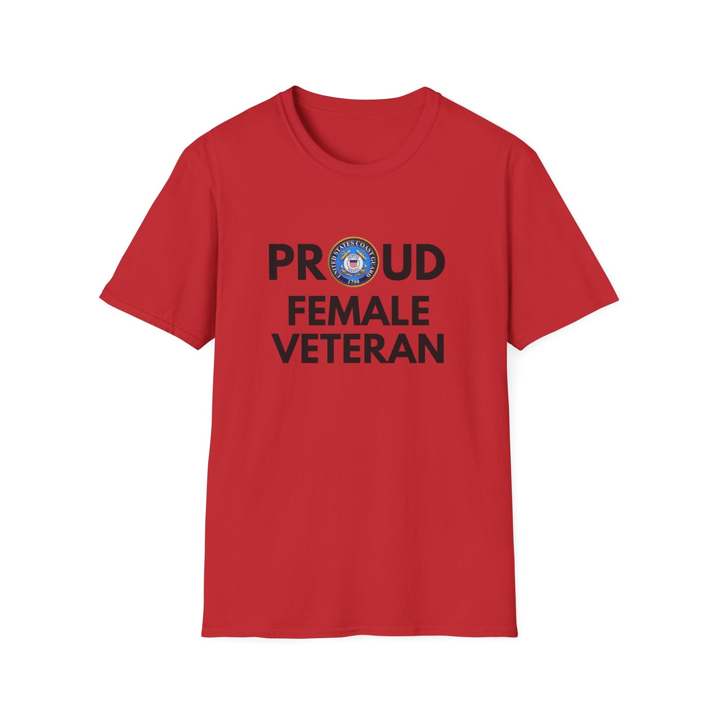 Coast Guard Female Veteran - Unisex Softstyle T-Shirt