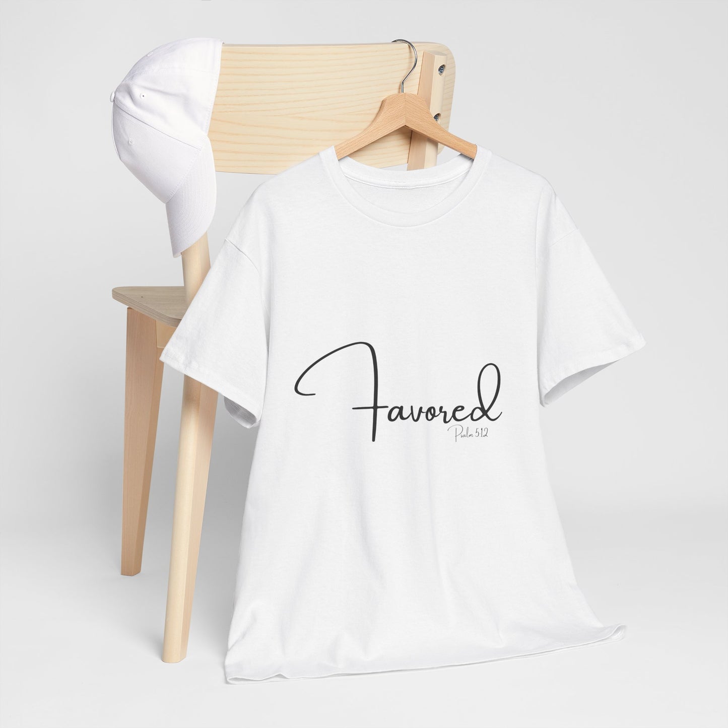 Favored - Psalm 5:12 Unisex Heavy Cotton Tee