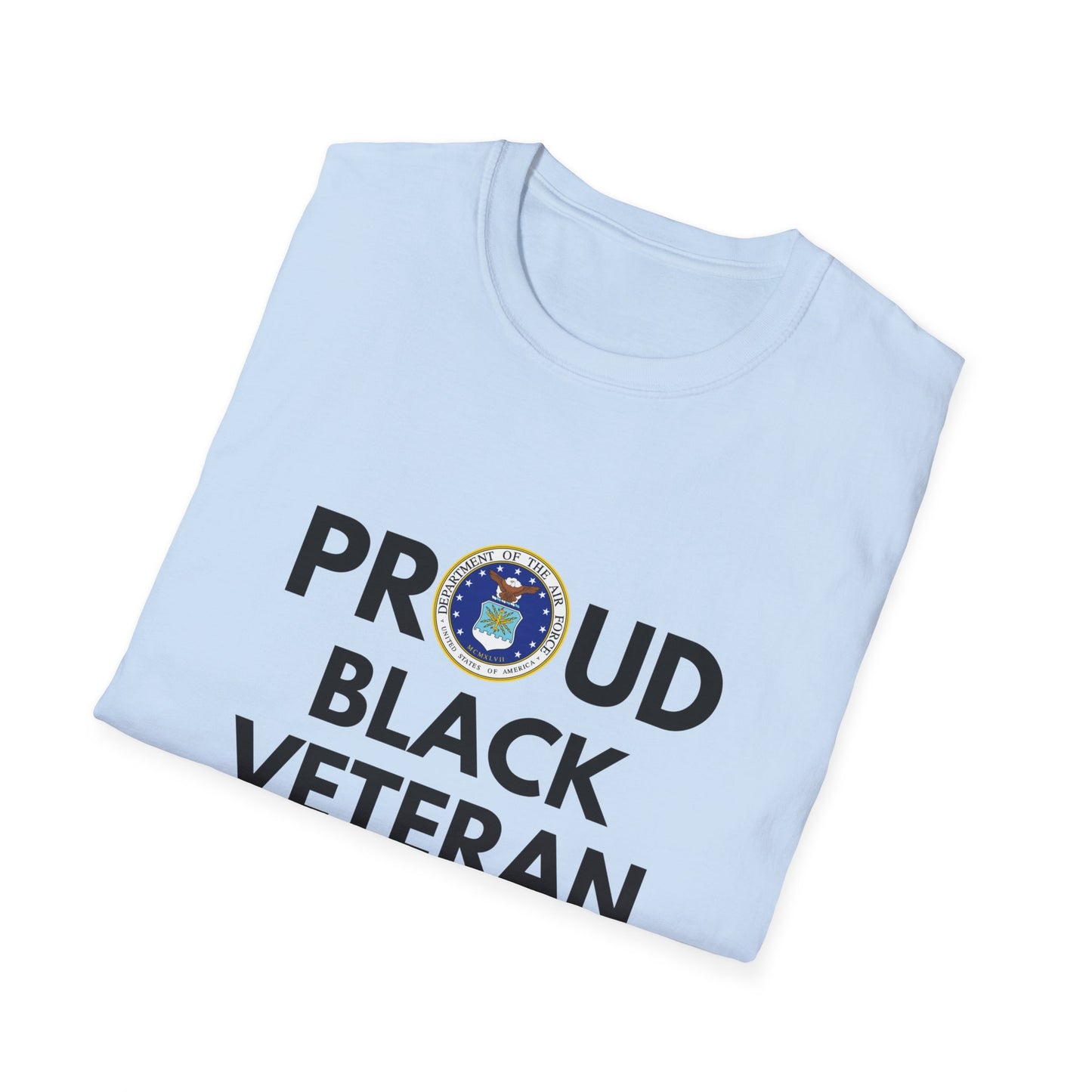 Air Force Proud Black Veteran - Unisex Softstyle T-Shirt