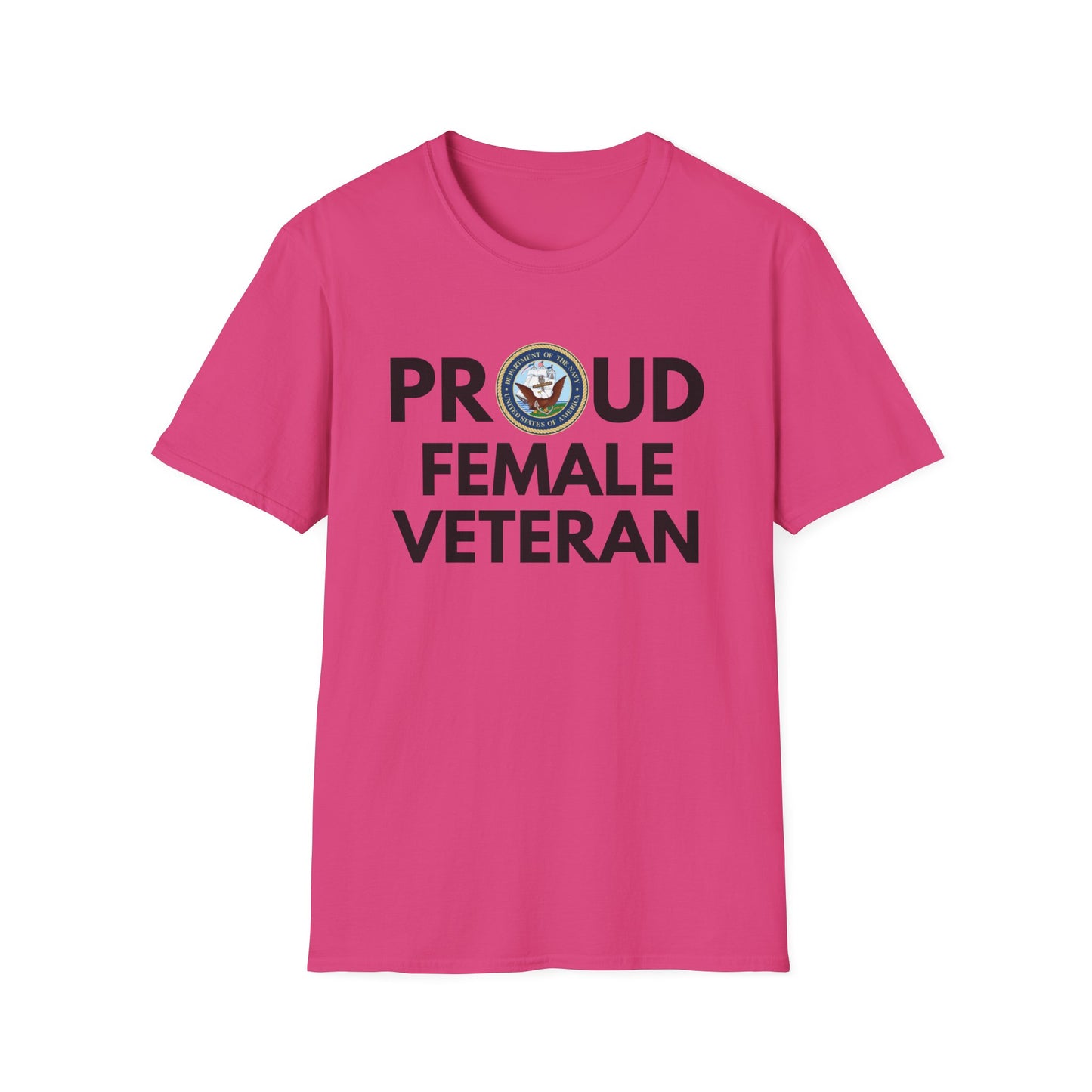 Navy Female Veteran - Unisex Softstyle T-Shirt