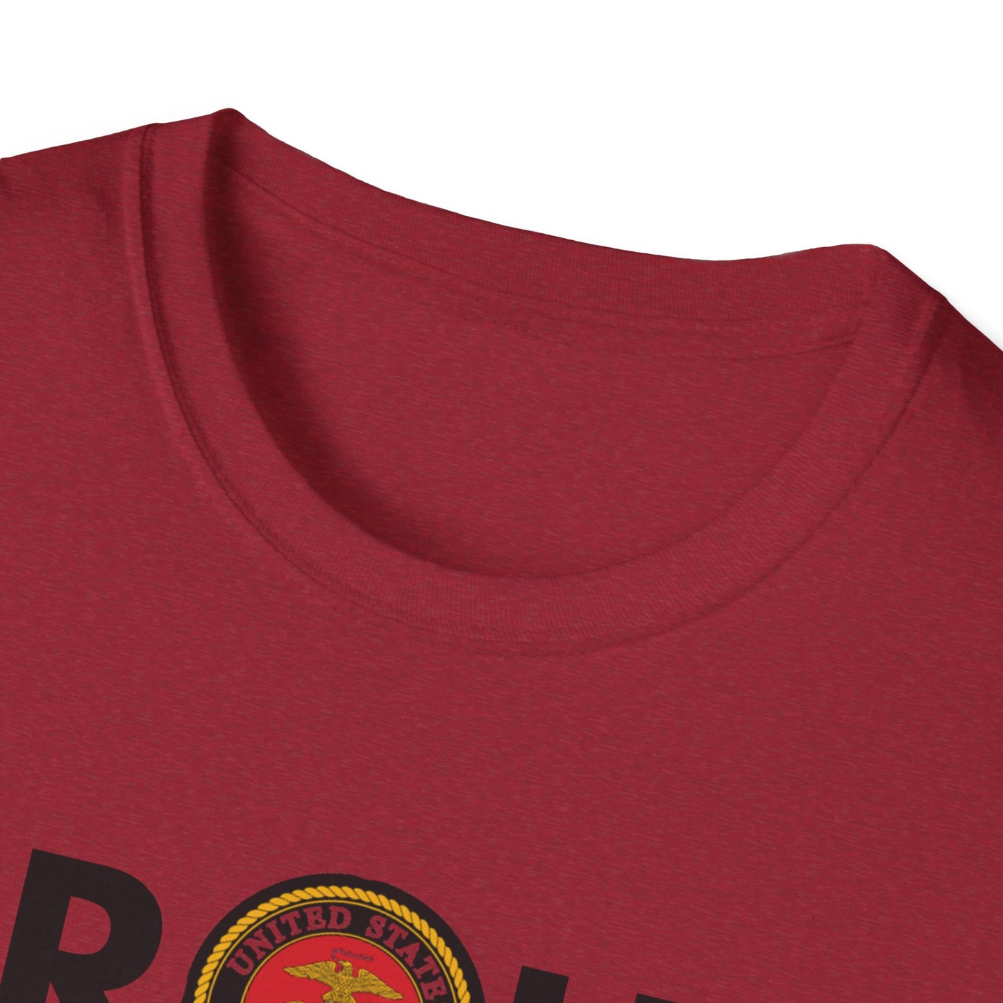 Marine Proud Black Veteran - Unisex Softstyle T-Shirt