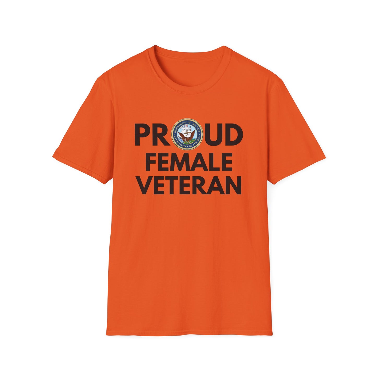 Navy Female Veteran - Unisex Softstyle T-Shirt