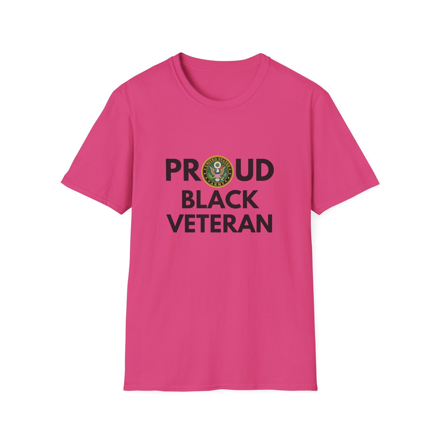 Army Proud Black Veteran - Unisex Softstyle T-Shirt