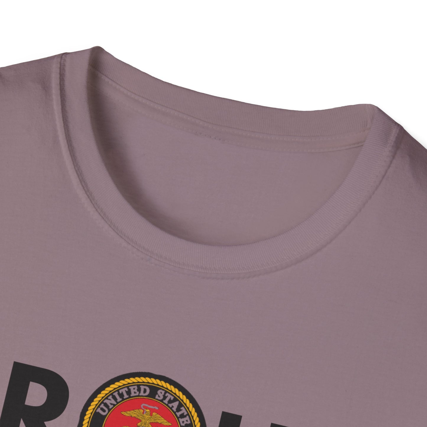 Marine Proud Black Veteran - Unisex Softstyle T-Shirt