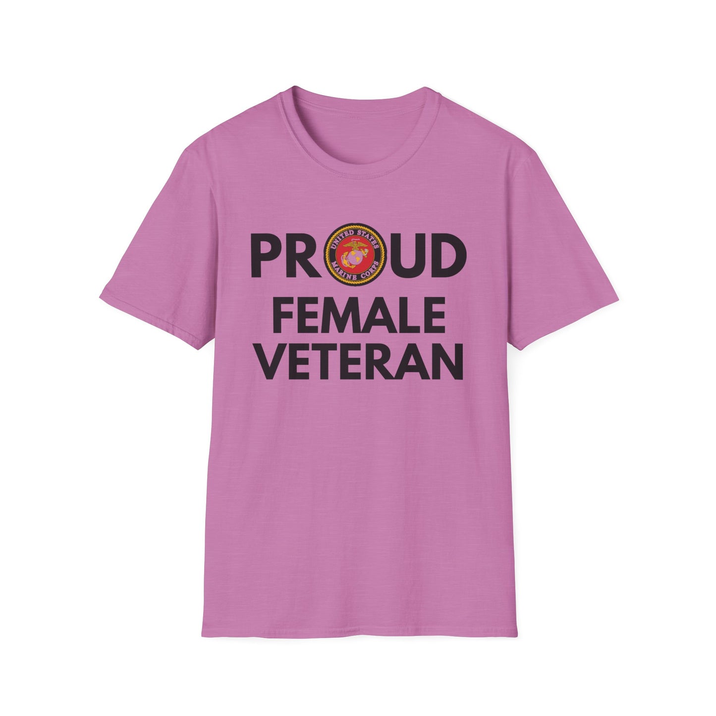 Marine Female Veteran - Unisex Softstyle T-Shirt