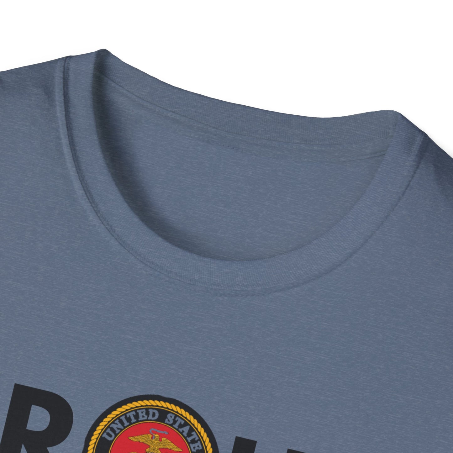 Marine Proud Black Veteran - Unisex Softstyle T-Shirt