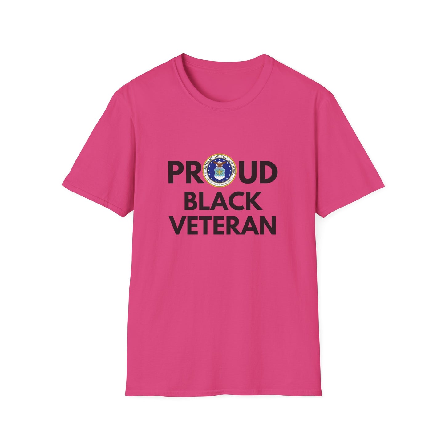 Air Force Proud Black Veteran - Unisex Softstyle T-Shirt