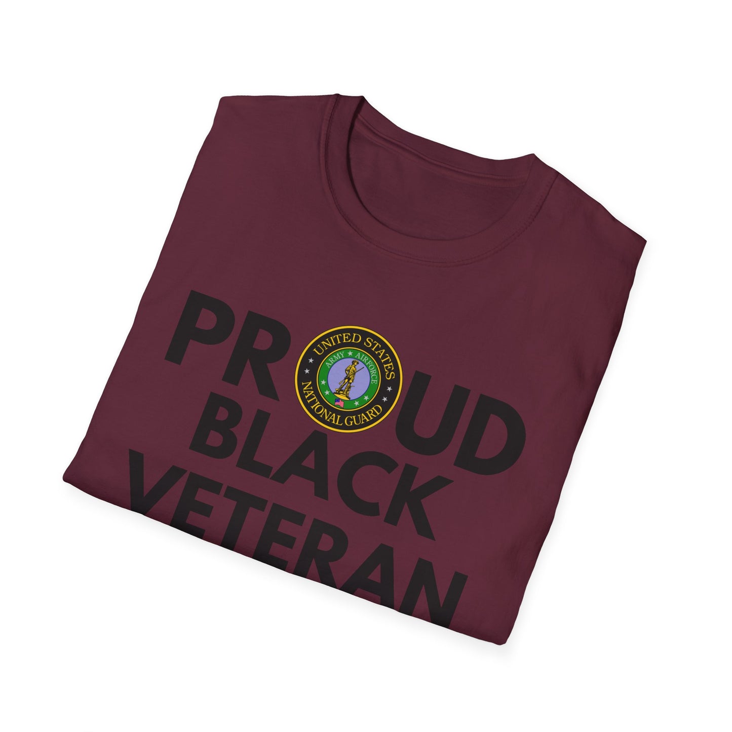National Guard Proud Black Veteran - Unisex Softstyle T-Shirt