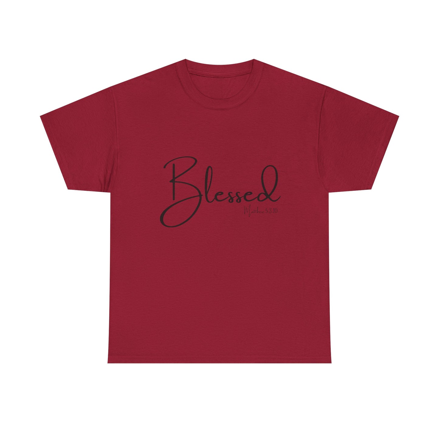 Blessed - Matthew 5:3-10 Unisex Heavy Cotton Tee