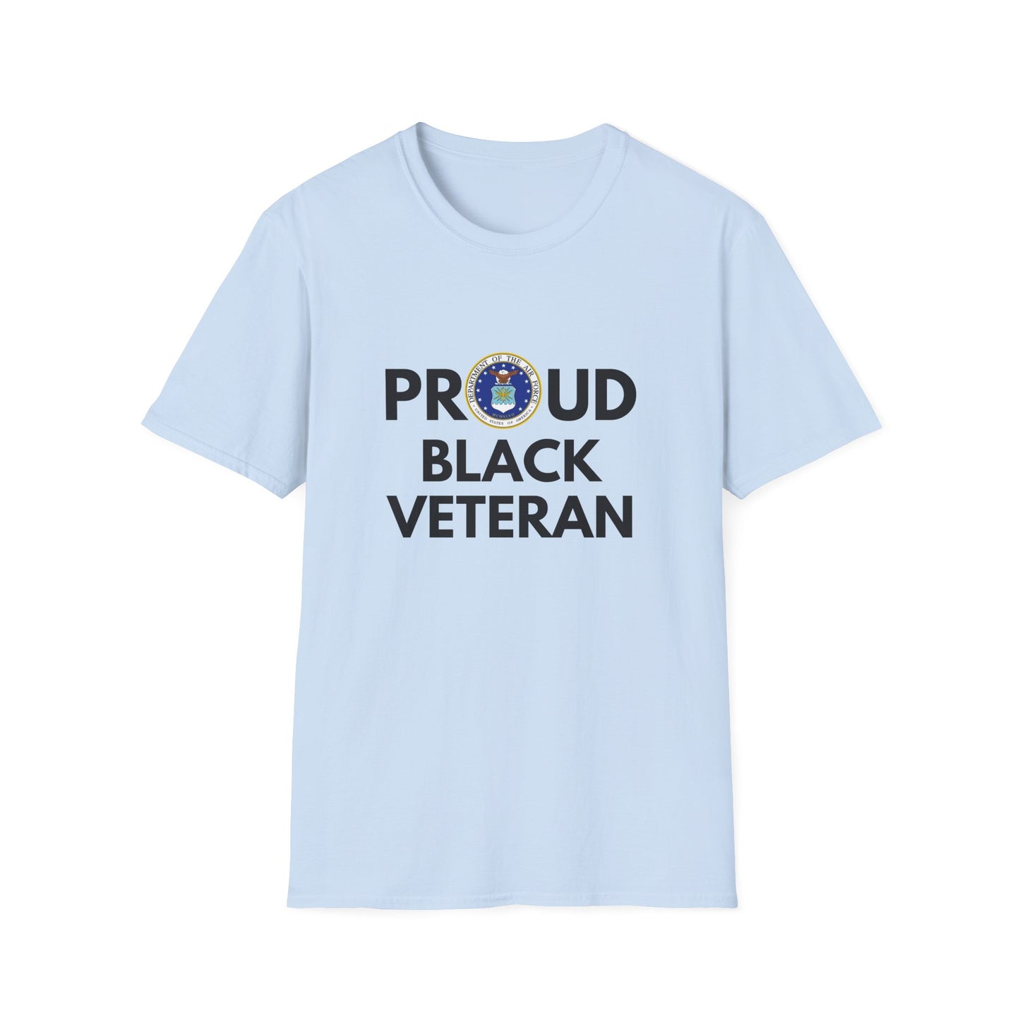 Air Force Proud Black Veteran - Unisex Softstyle T-Shirt