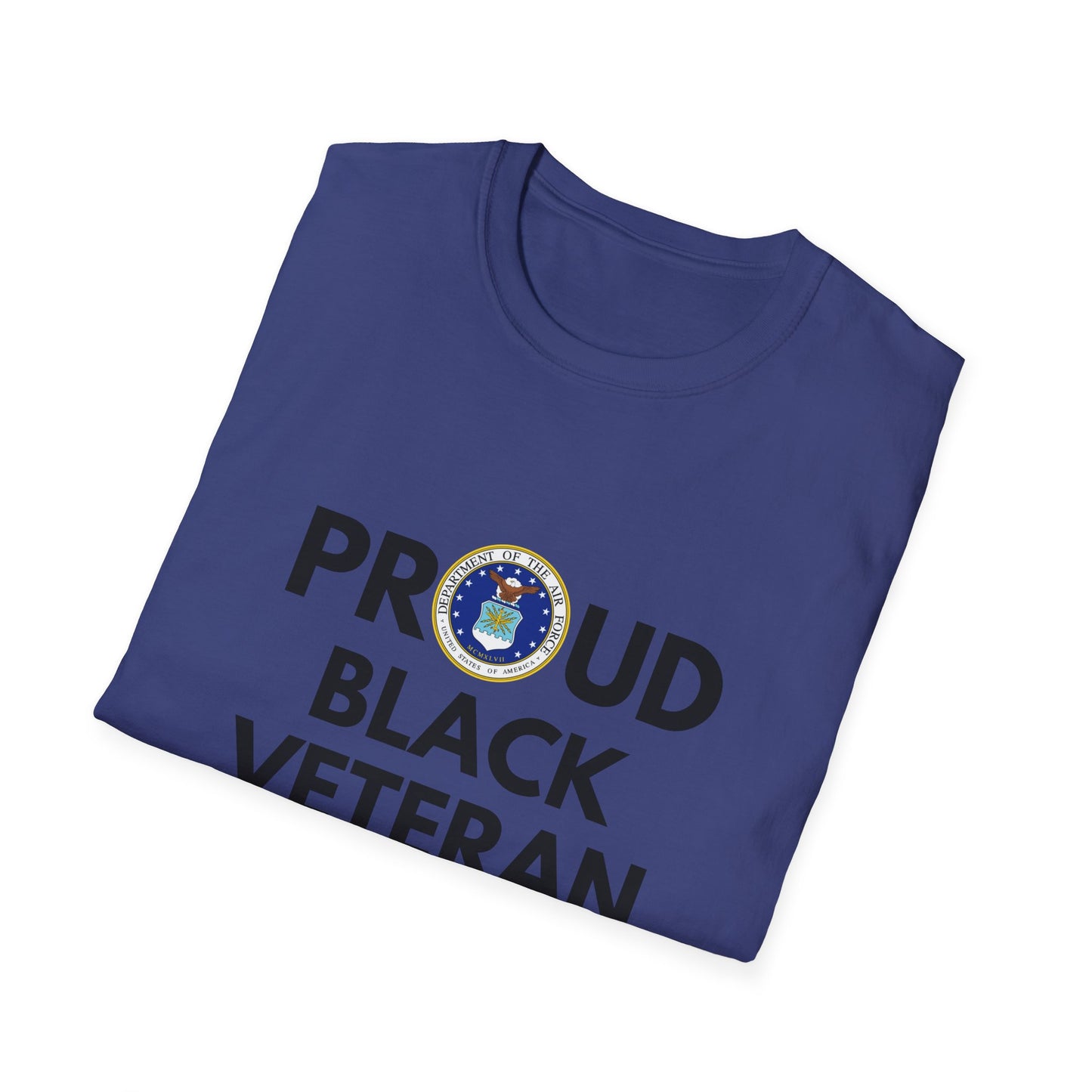 Air Force Proud Black Veteran - Unisex Softstyle T-Shirt