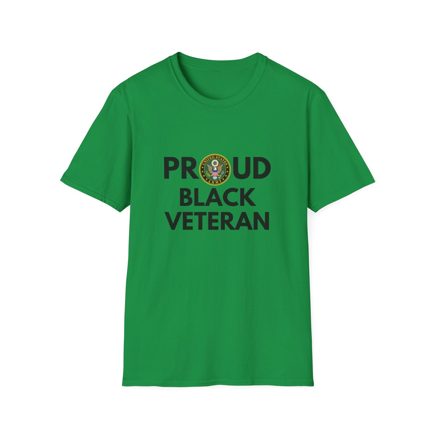 Army Proud Black Veteran - Unisex Softstyle T-Shirt