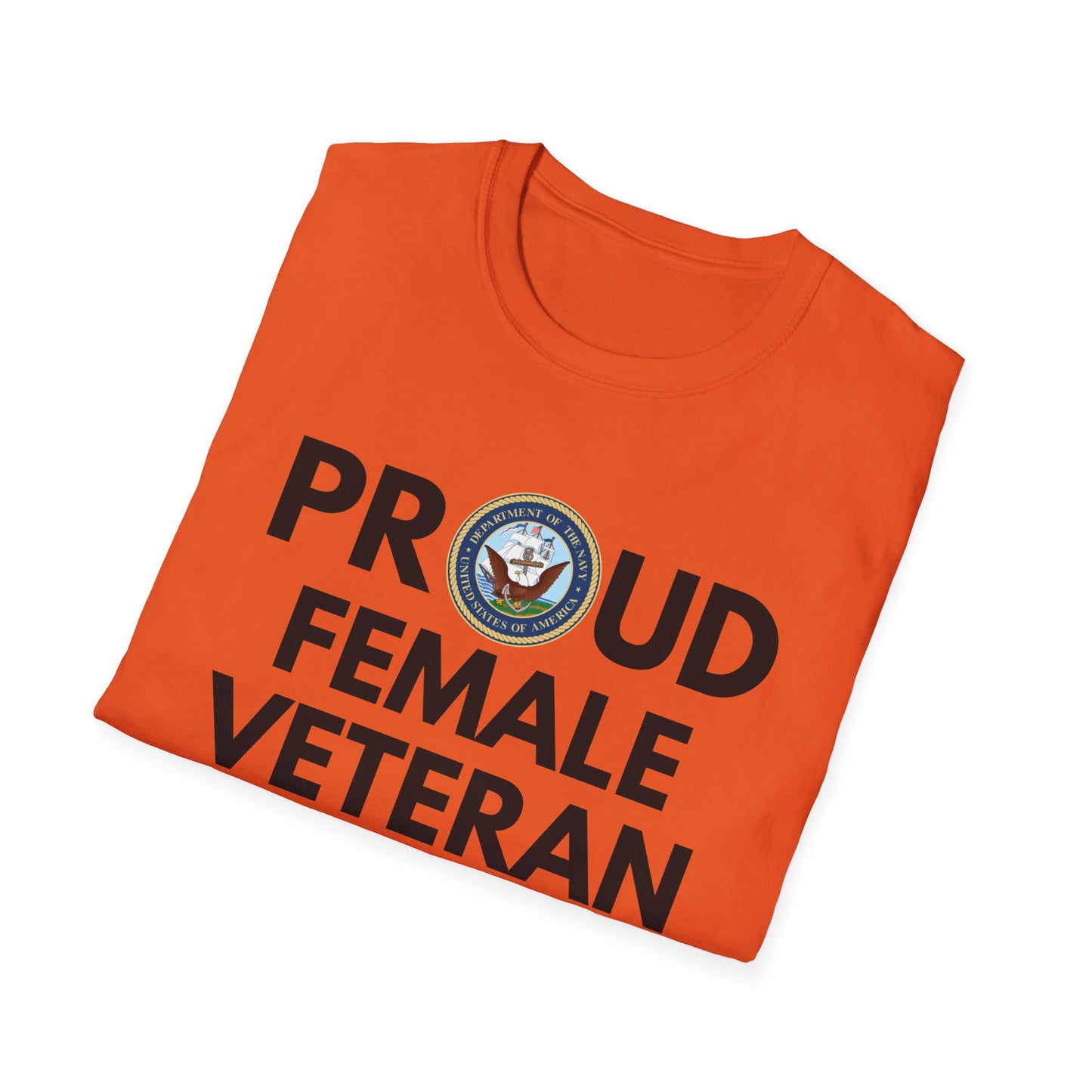 Navy Female Veteran - Unisex Softstyle T-Shirt