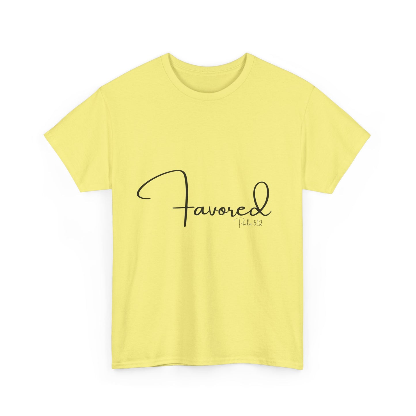 Favored - Psalm 5:12 Unisex Heavy Cotton Tee