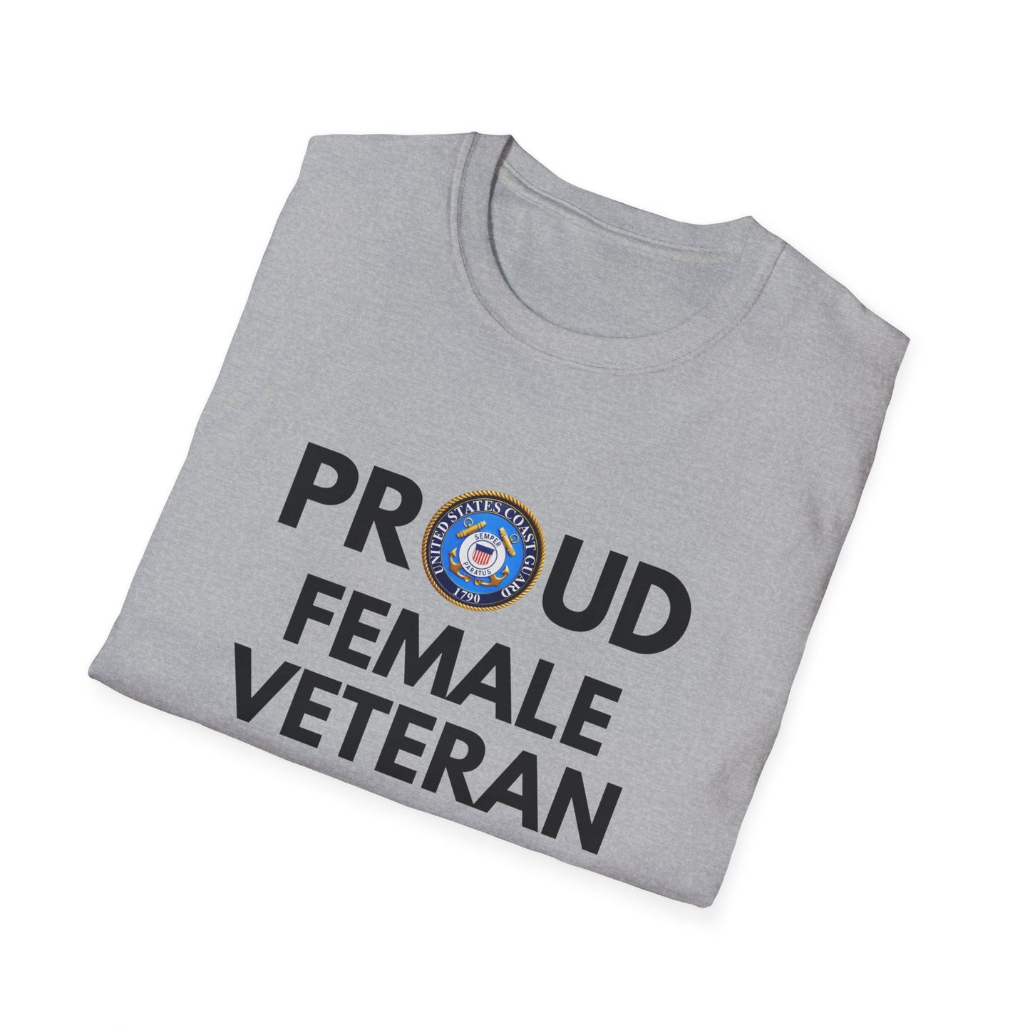 Coast Guard Female Veteran - Unisex Softstyle T-Shirt