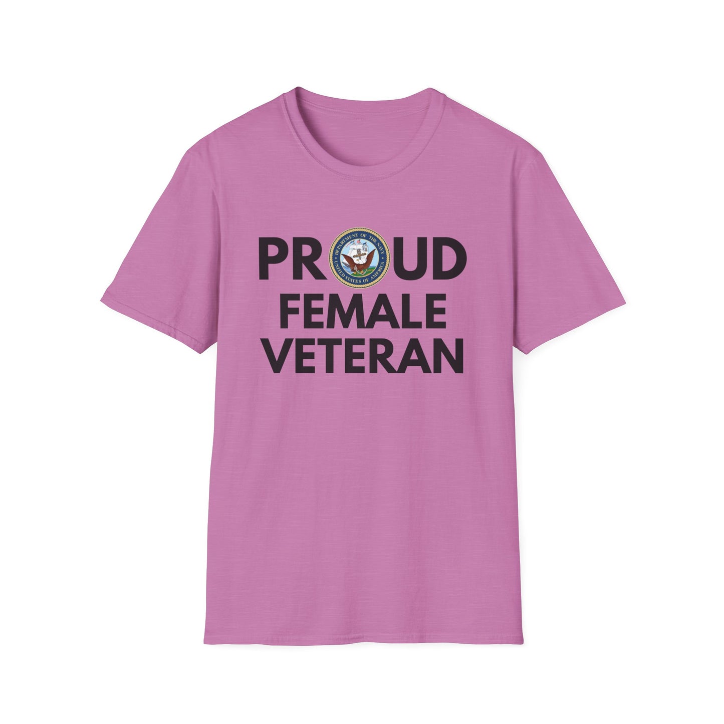 Navy Female Veteran - Unisex Softstyle T-Shirt