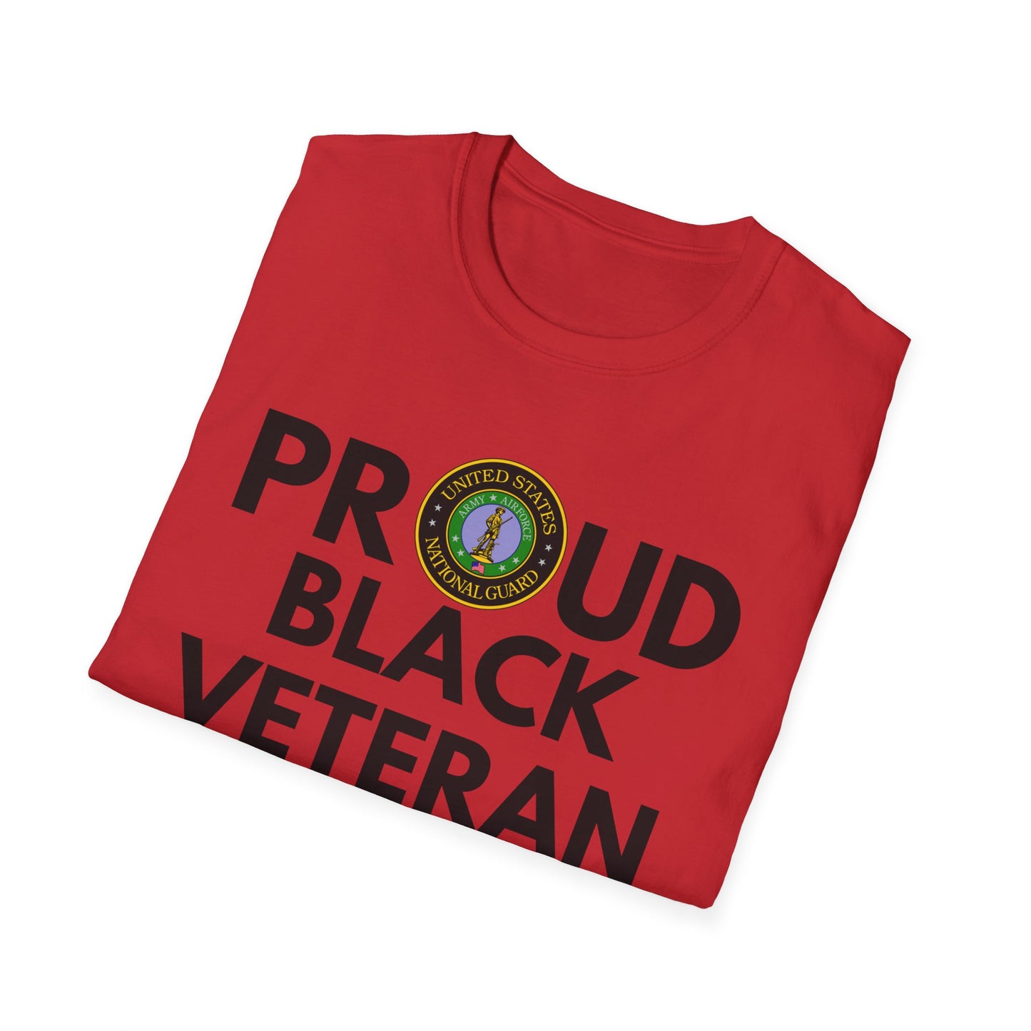National Guard Proud Black Veteran - Unisex Softstyle T-Shirt