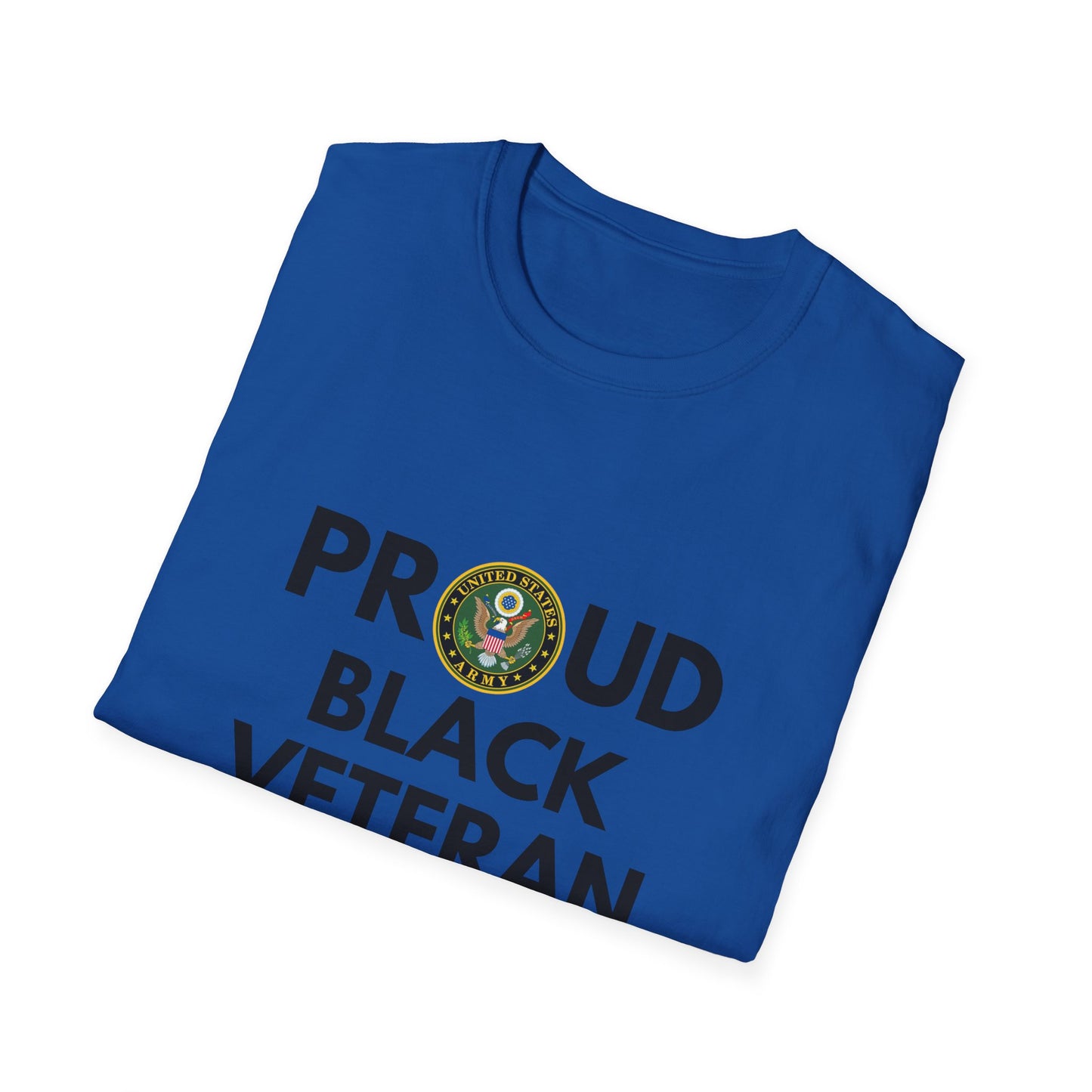Army Proud Black Veteran - Unisex Softstyle T-Shirt