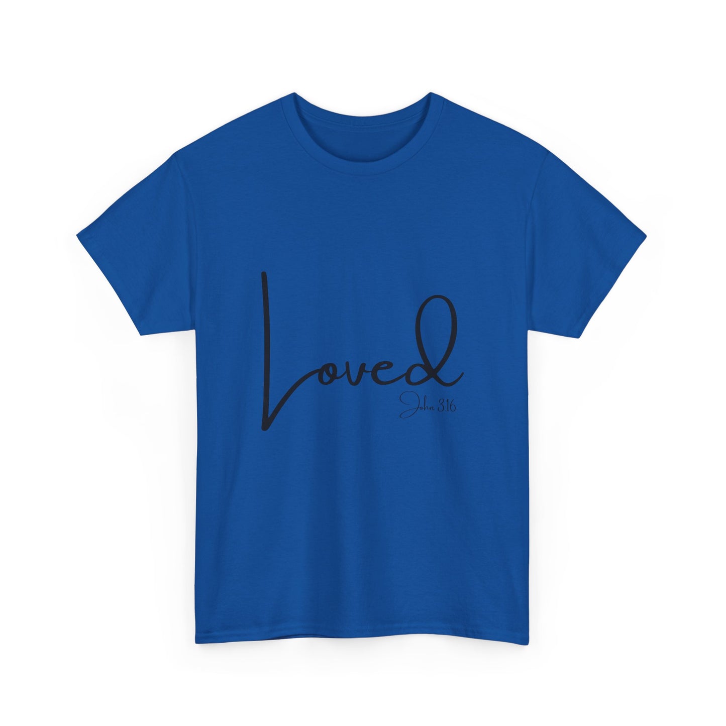Loved - John 3:16 Unisex Heavy Cotton Tee - 'Loved' Scripture Shirt