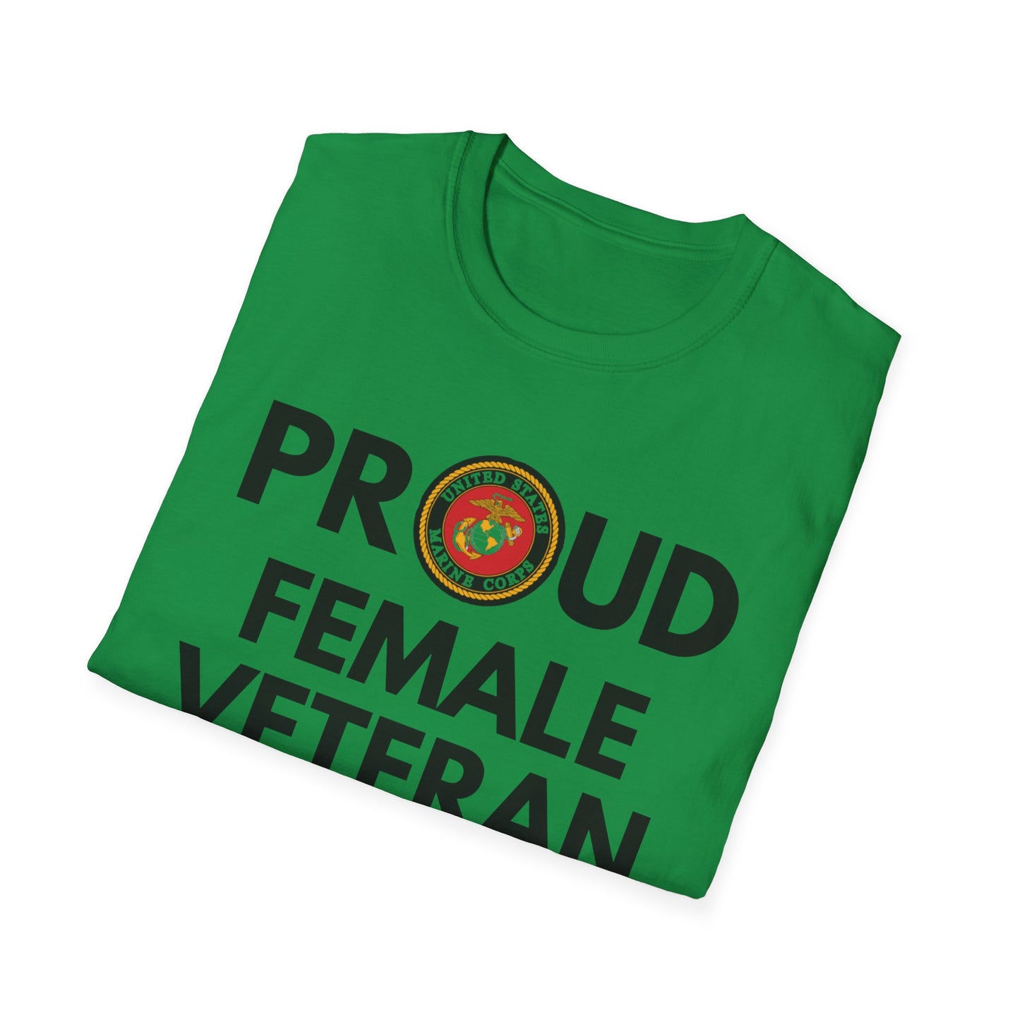 Marine Female Veteran - Unisex Softstyle T-Shirt