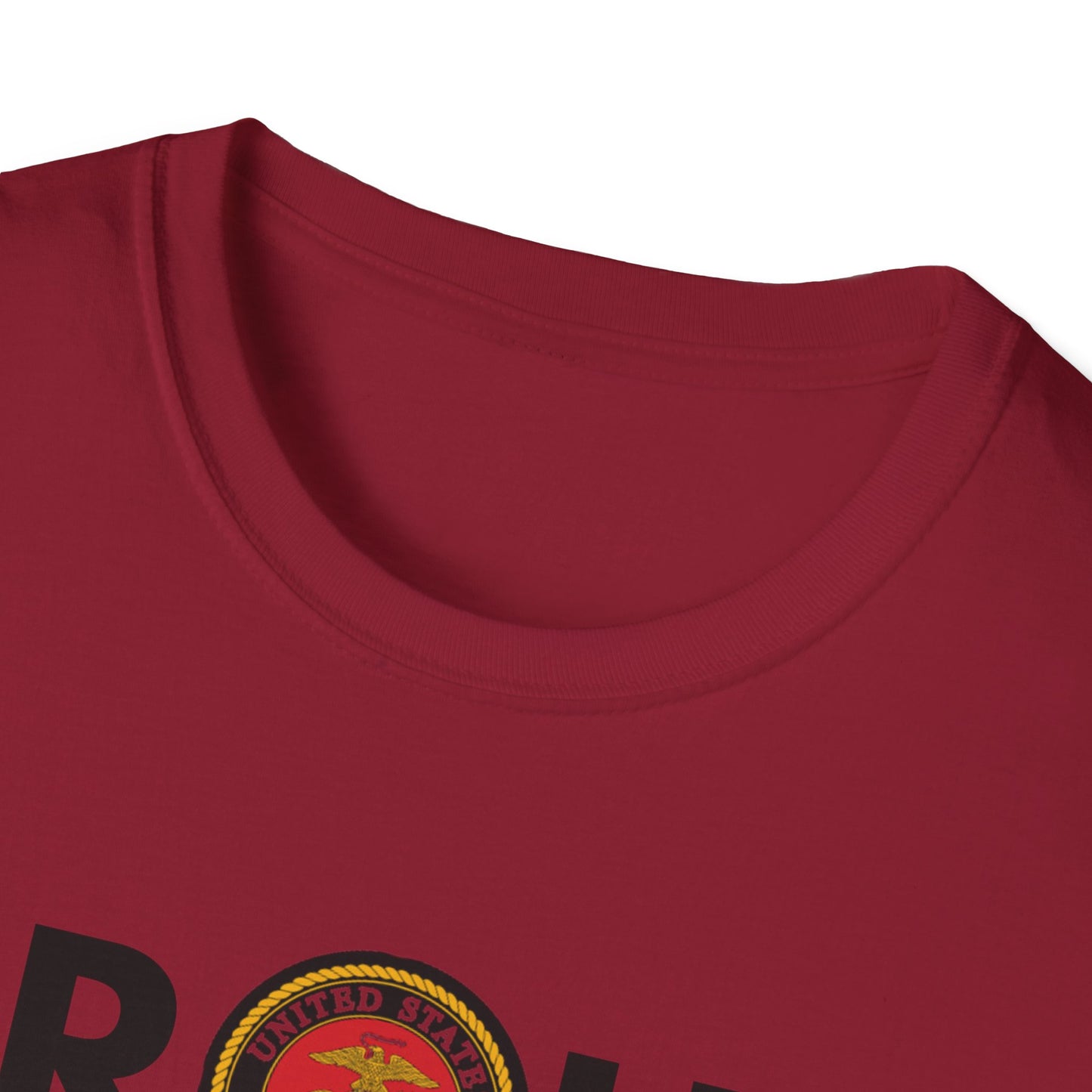 Marine Proud Black Veteran - Unisex Softstyle T-Shirt