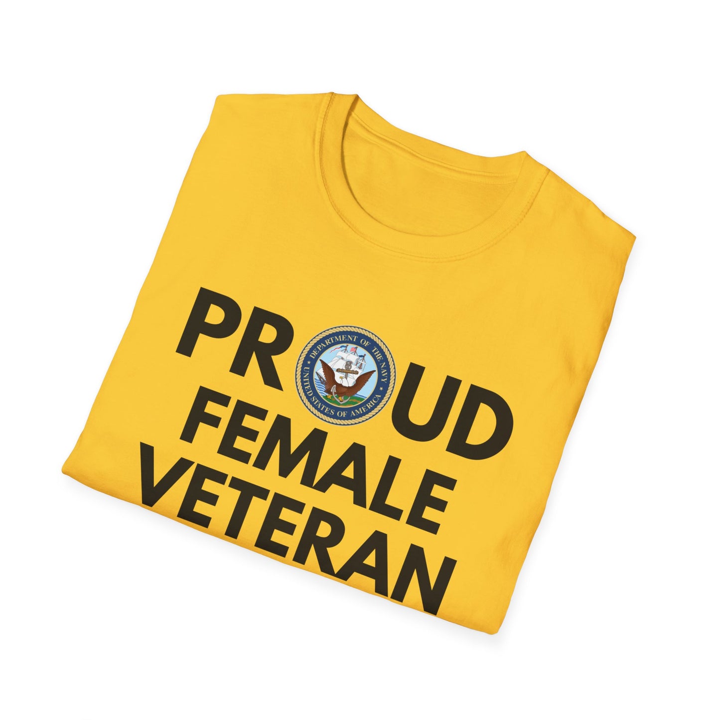 Navy Female Veteran - Unisex Softstyle T-Shirt