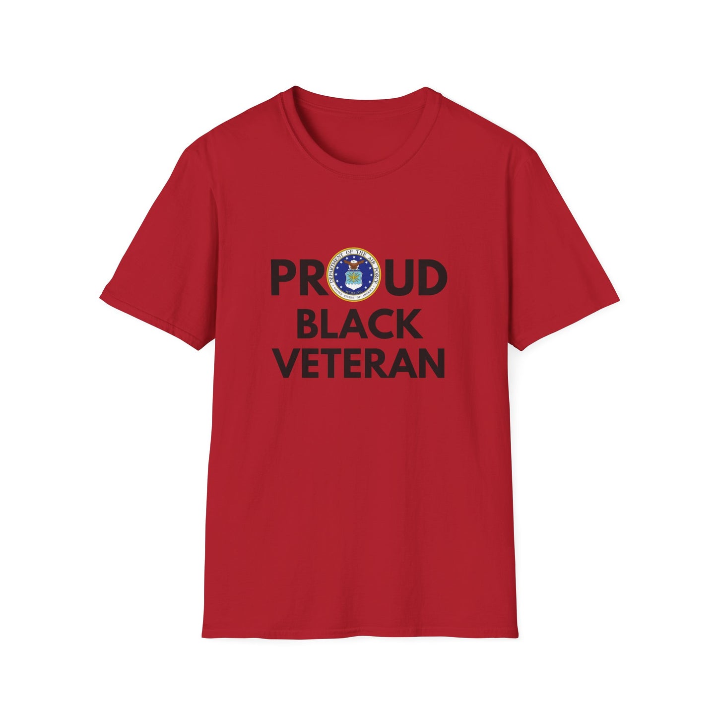 Air Force Proud Black Veteran - Unisex Softstyle T-Shirt