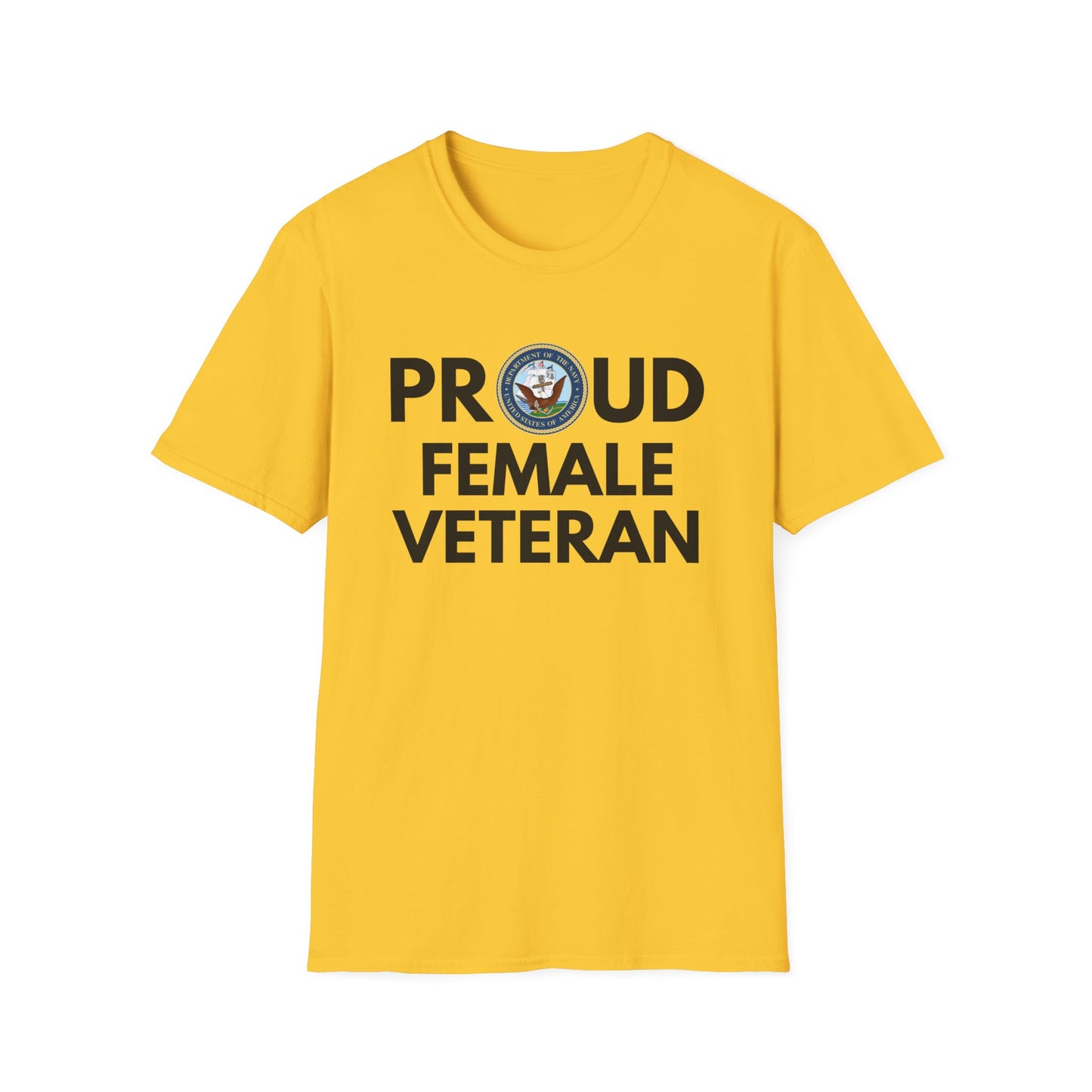 Navy Female Veteran - Unisex Softstyle T-Shirt