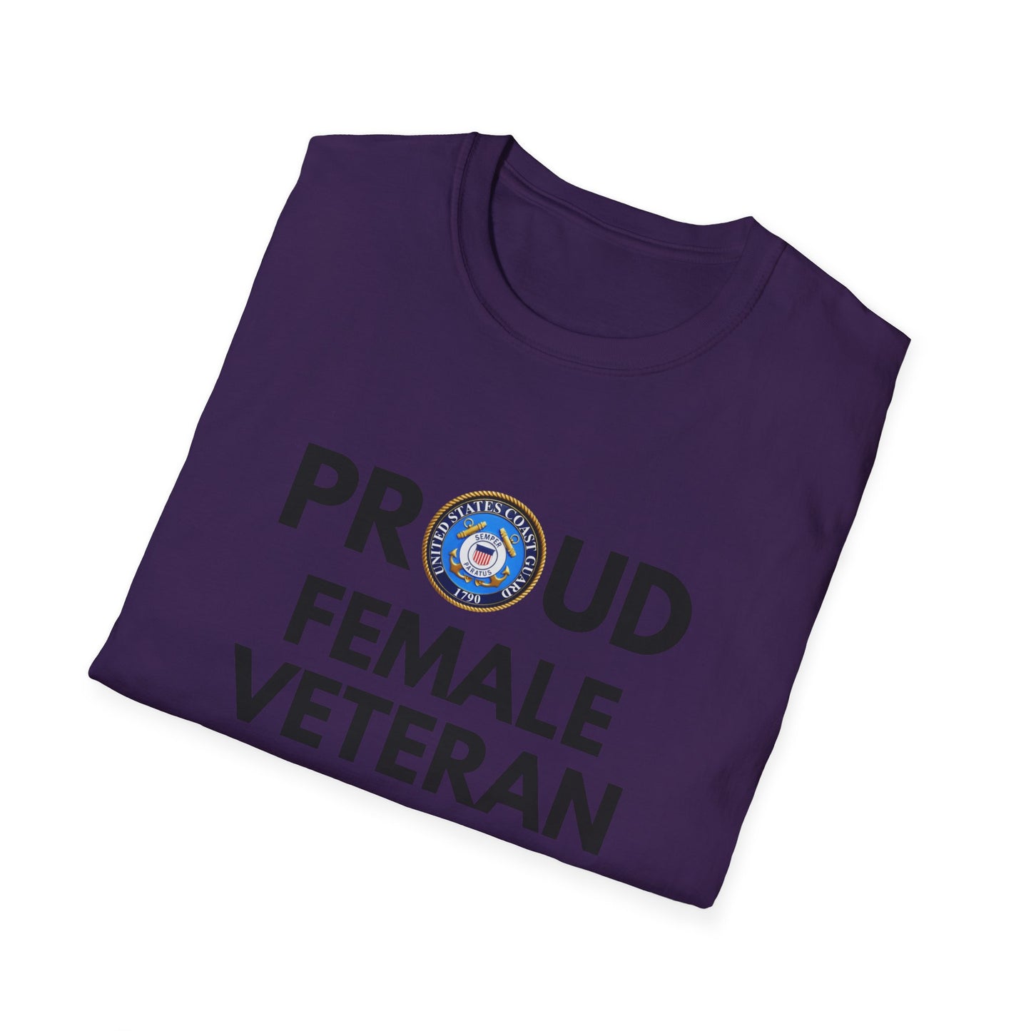 Coast Guard Female Veteran - Unisex Softstyle T-Shirt
